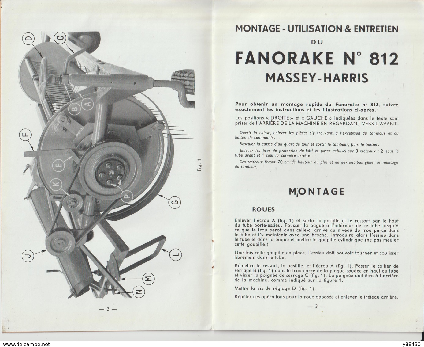 Livret Pour  FANORAKE . FANAGE RATELAGE & EPANDAGE  Des Années 50 - MASSEY HARRIS FERGUSON - 14 Pages - 9 Scan - Máquinas