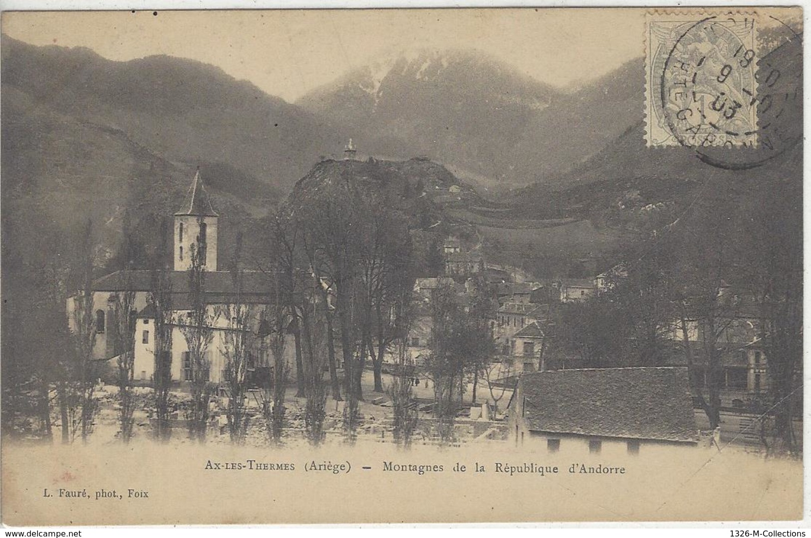 CPA Dept 09 AX LES THERMES Dos 1900 - Ax Les Thermes