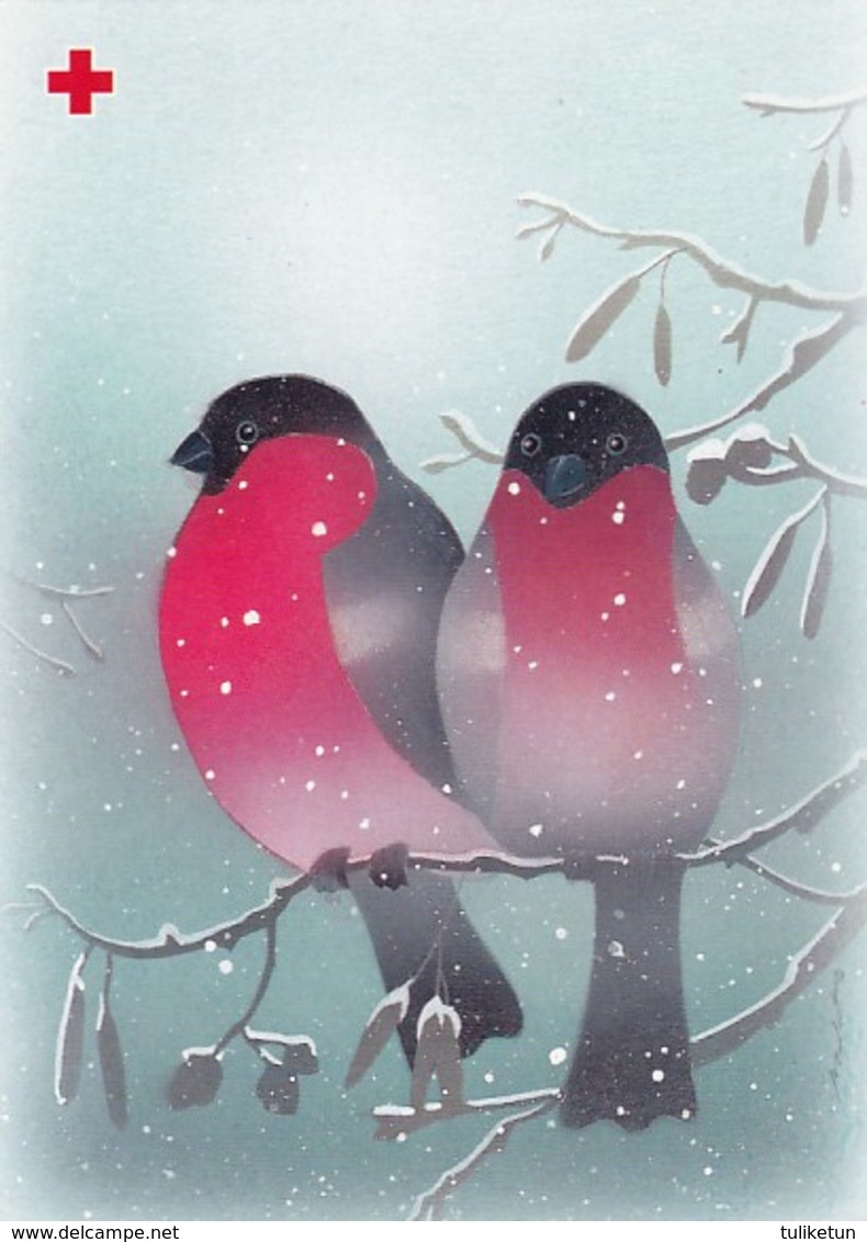 Postal Stationery - Birds - Bullfinches In Winter - Red Cross 1994 - Suomi Finland - Postage Paid - Jaana Aalto - Interi Postali