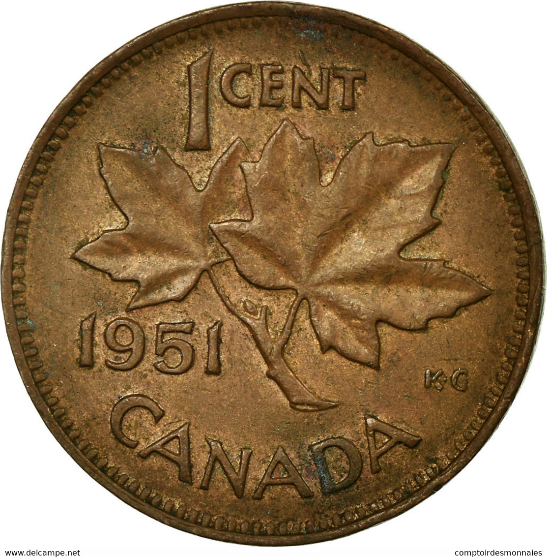 Monnaie, Canada, George VI, Cent, 1951, Royal Canadian Mint, Ottawa, TTB - Canada