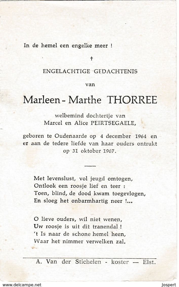 Oudenaarde, Marleen Thorree, Peirtsegaele - Images Religieuses