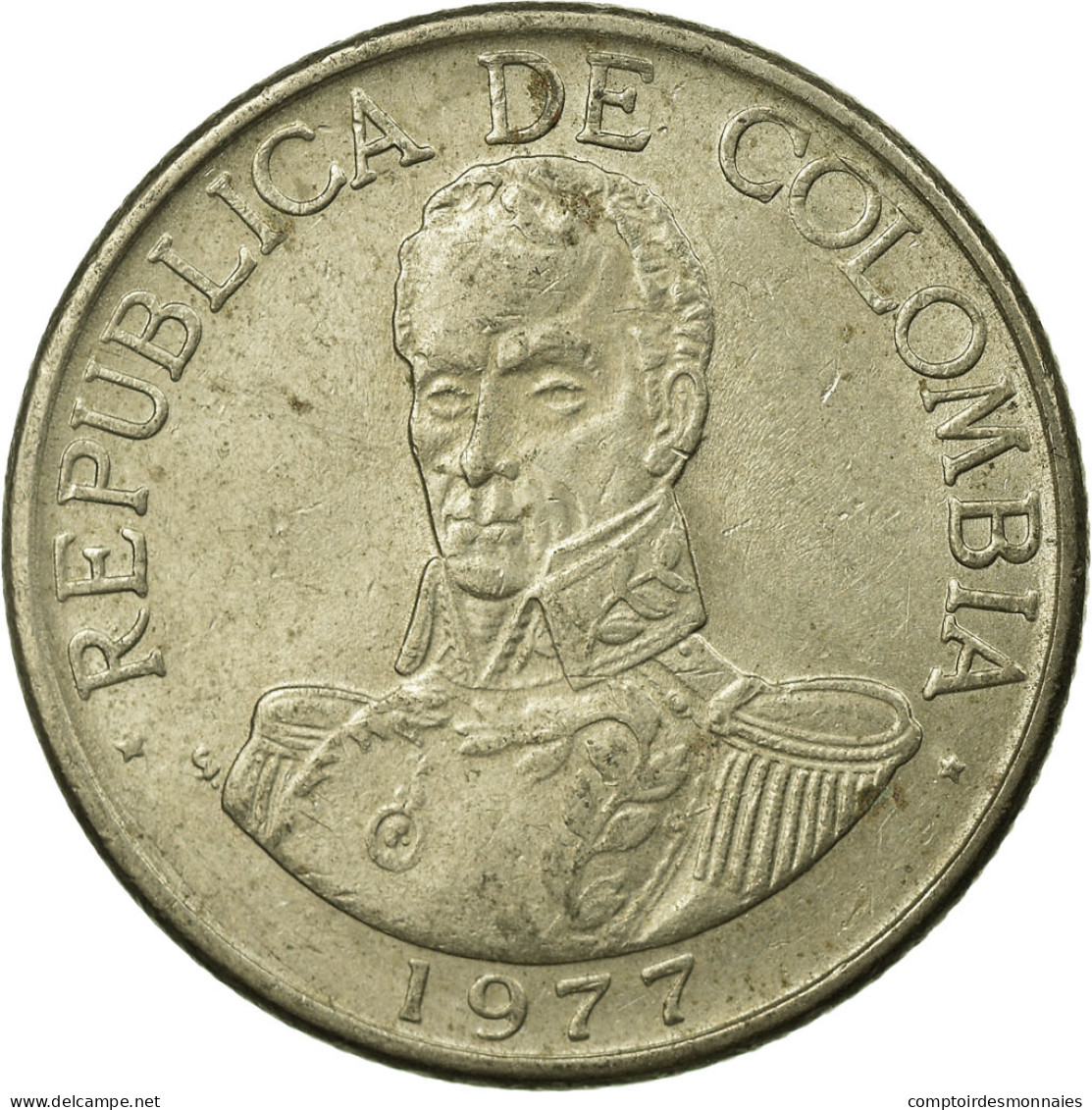 Monnaie, Colombie, Peso, 1977, TTB, Copper-nickel, KM:258.2 - Colombia