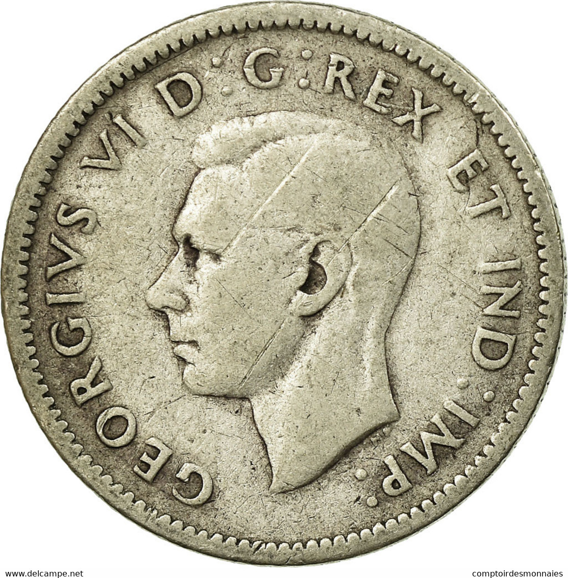 Monnaie, Canada, George VI, 10 Cents, 1941, Royal Canadian Mint, Ottawa, TB - Canada