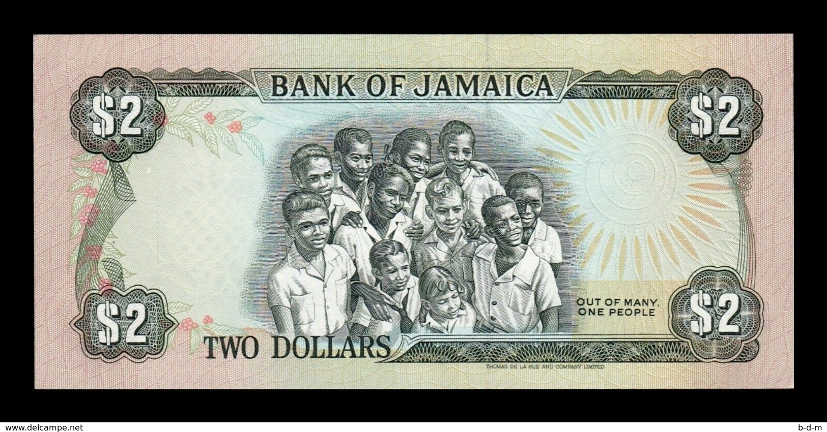 Jamaica Lot Bundle 10 Banknotes 2 Dollars 1993 Pick 69e SC UNC - Jamaica