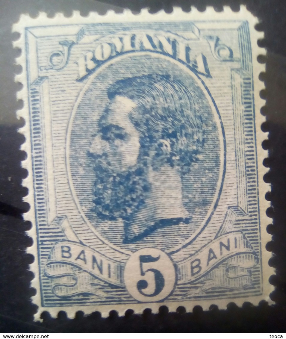 ROMANIA 1893-98  KING CHARLES I,   ROMANIA , 25bani Blue, Watermark ``PR': MNH - Unused Stamps