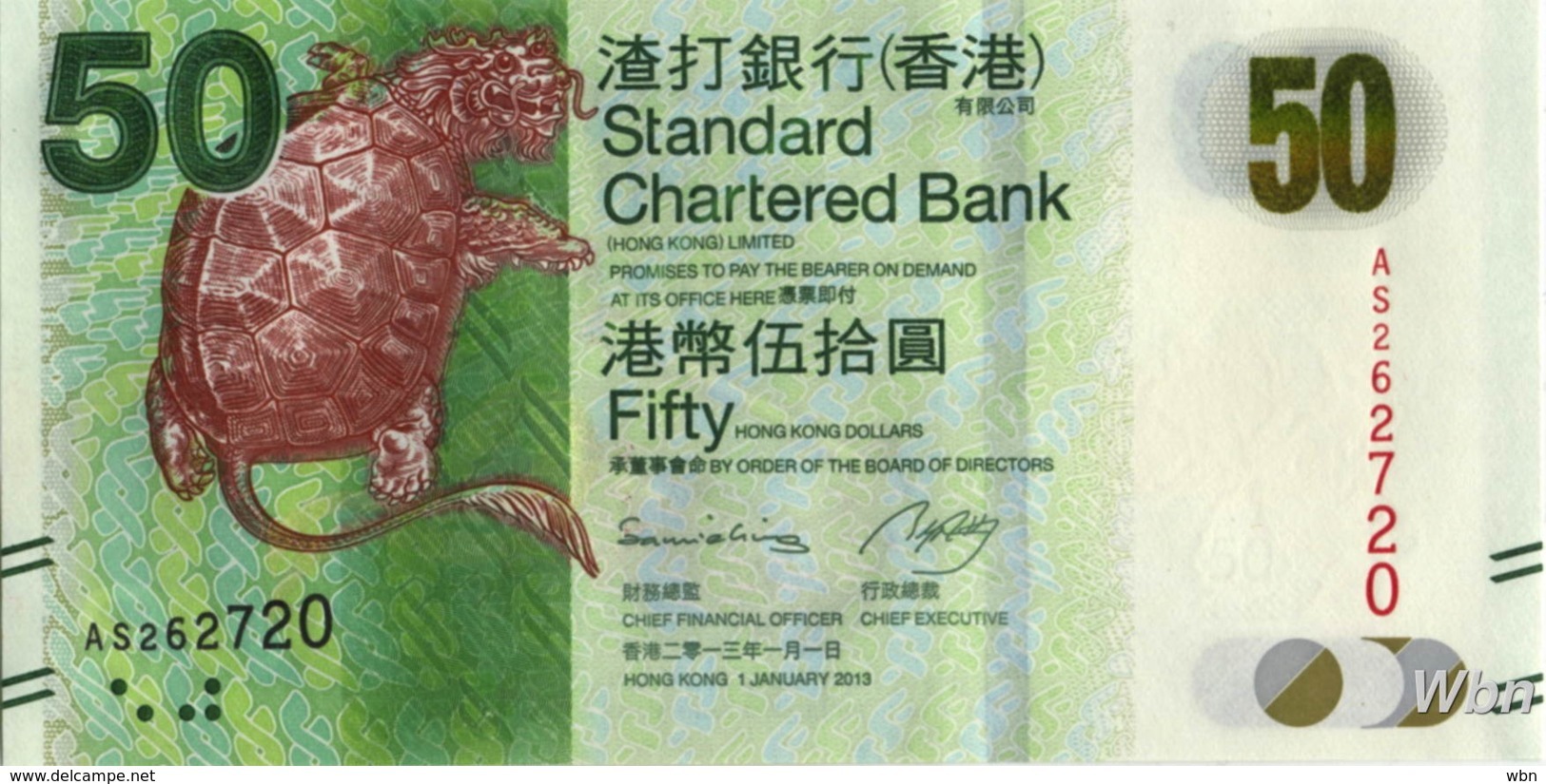 Hong Kong (SCB) 50 HK$ (P298) 2013 -UNC - - Hong Kong