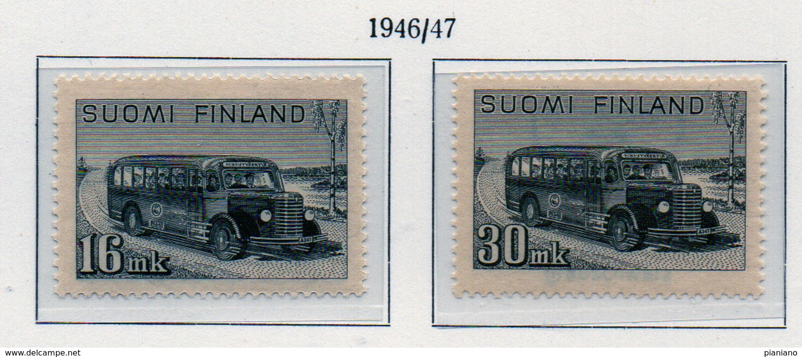 PIA - FINLANDIA  - 196-47 : Autobus Postali   - (Yv 315-16) - Bus