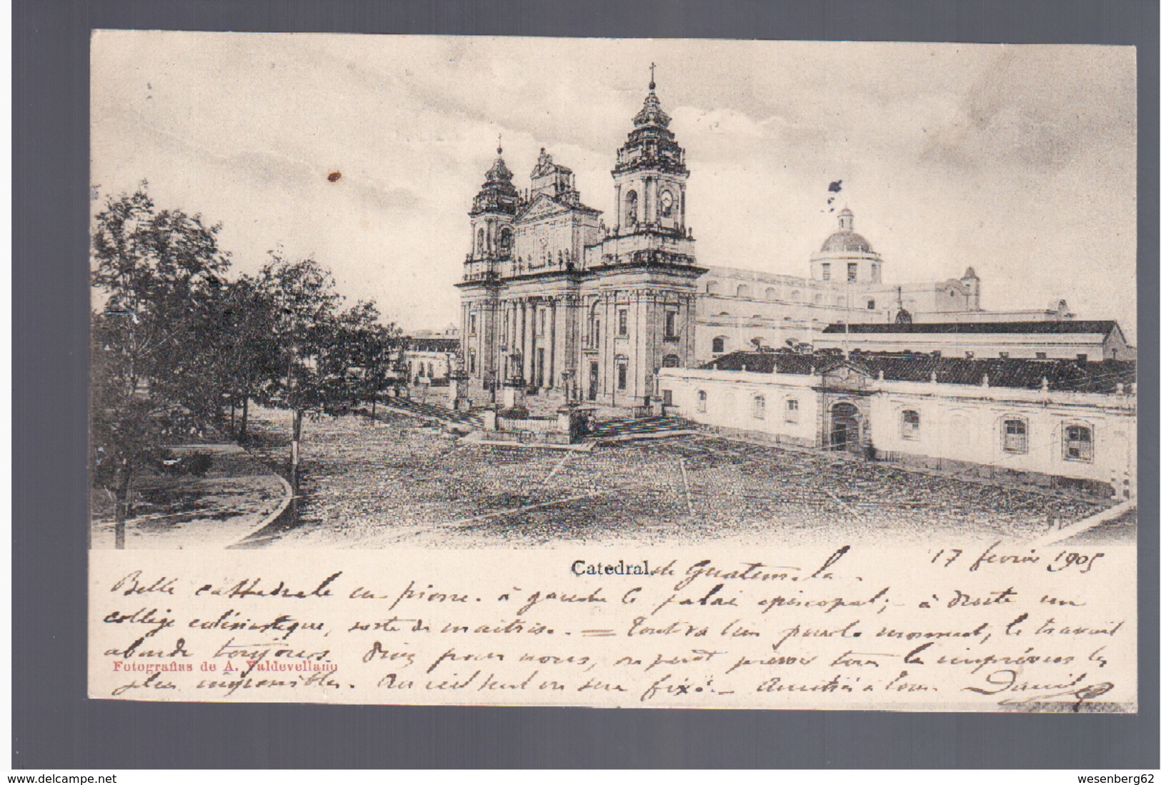 GUATEMALA  Catedral 1905 OLD POSTCARD - Guatemala