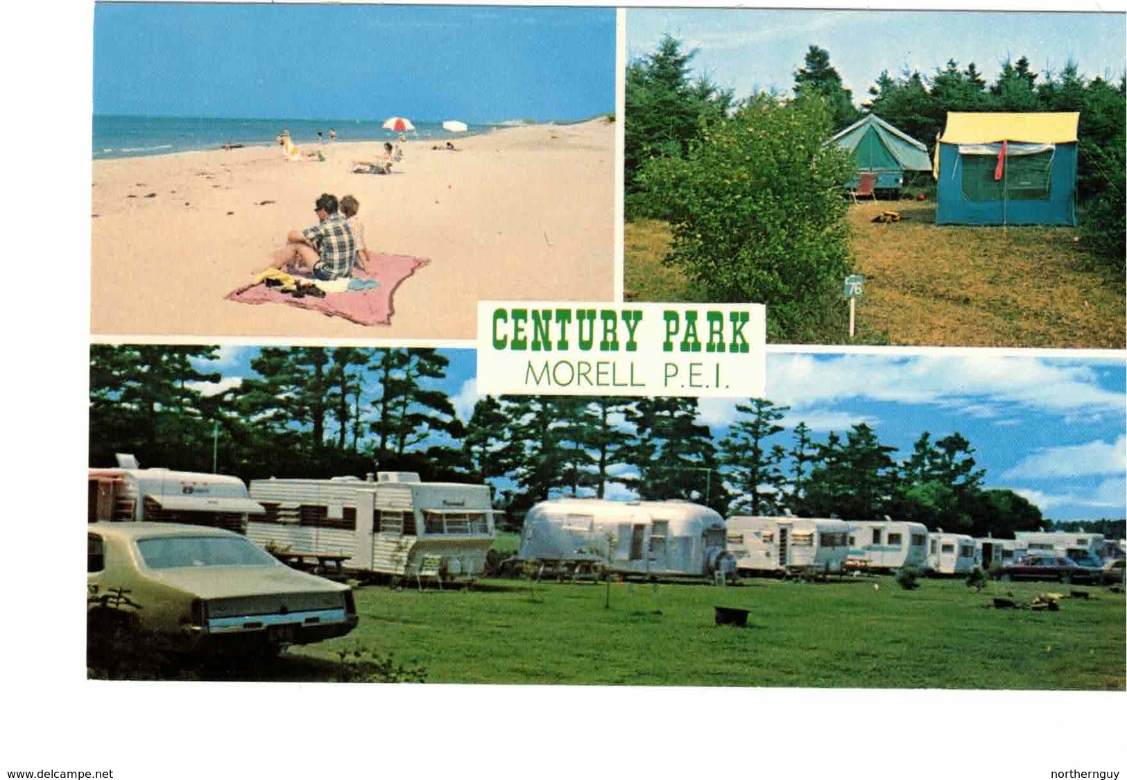 MORELL, Prince Edward Island, Canada, Century Park , Air Stream Trailer, Old Chrome Advertising  Postcard - Other & Unclassified