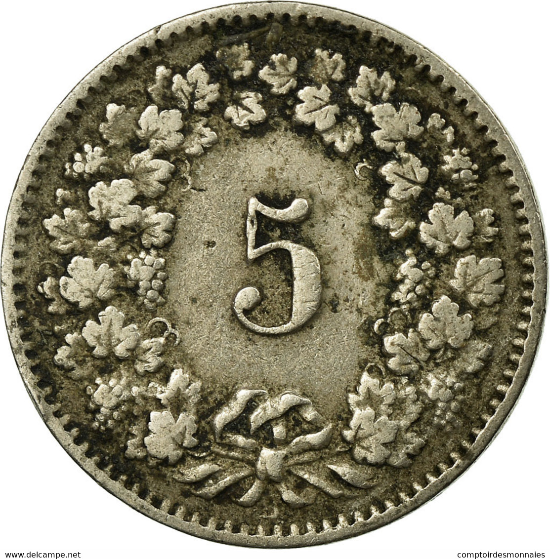 Monnaie, Suisse, 5 Rappen, 1912, Bern, TB+, Copper-nickel, KM:26 - Sonstige & Ohne Zuordnung