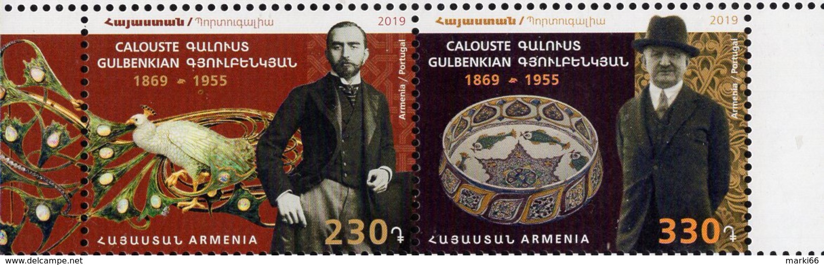 Armenia - 2019 - Calouste Gulbenkian, Armenian Businessman And Philantropist - Mint Stamp Set - Armenia