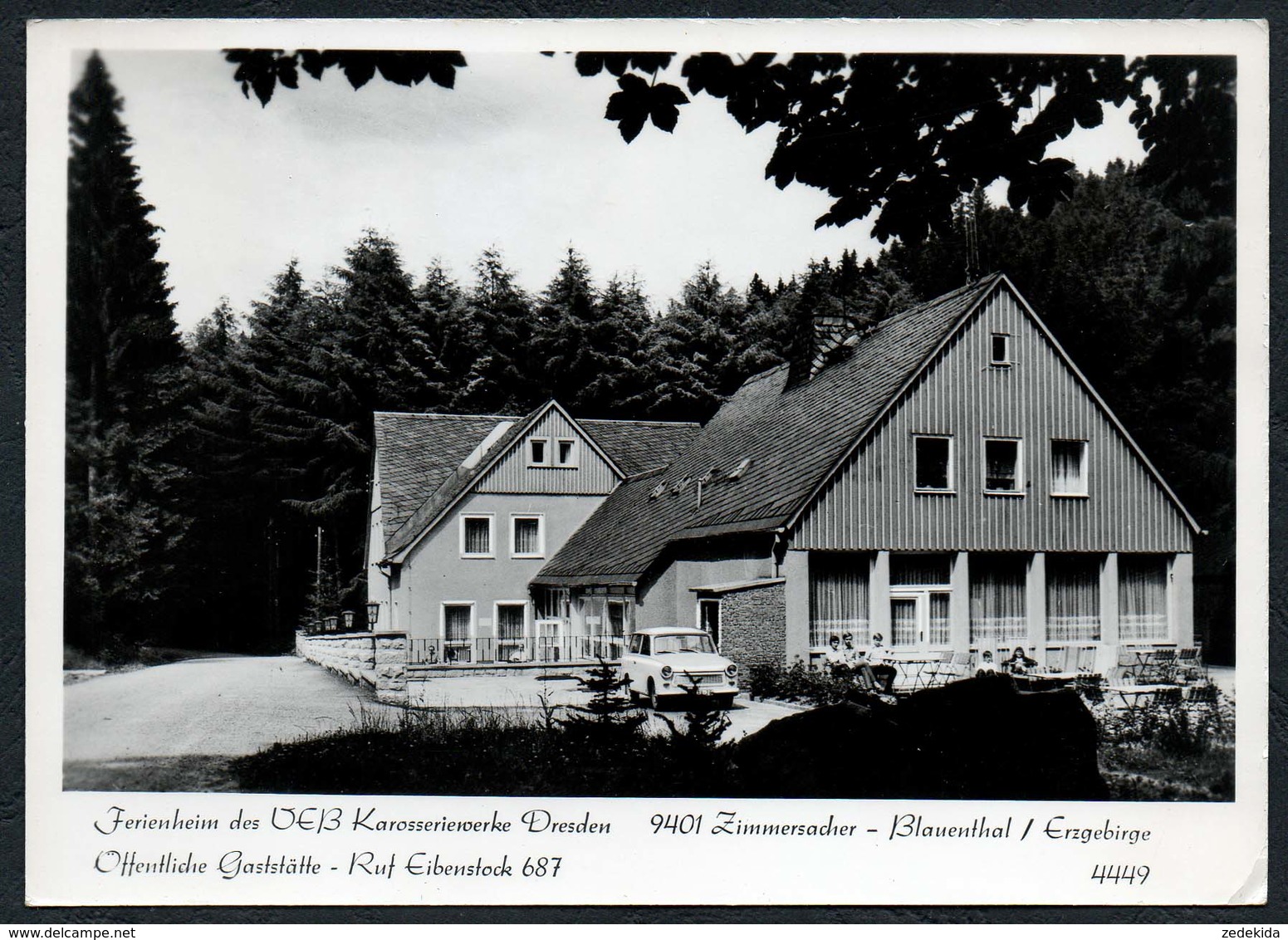 C5028 - Blauenthal - Zimmersacher Bei Eibenstock - Ferienheim VEB Karosseriewerk Dresden - Foto Hering - Eibenstock