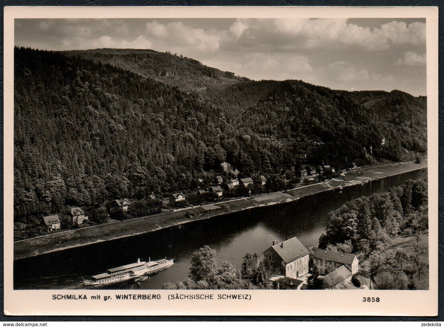 C5029 - Schmika Gr. Winterberg - Schifffahrt Elbeschifffahrt Dampfer - Foto Hering - Schmilka