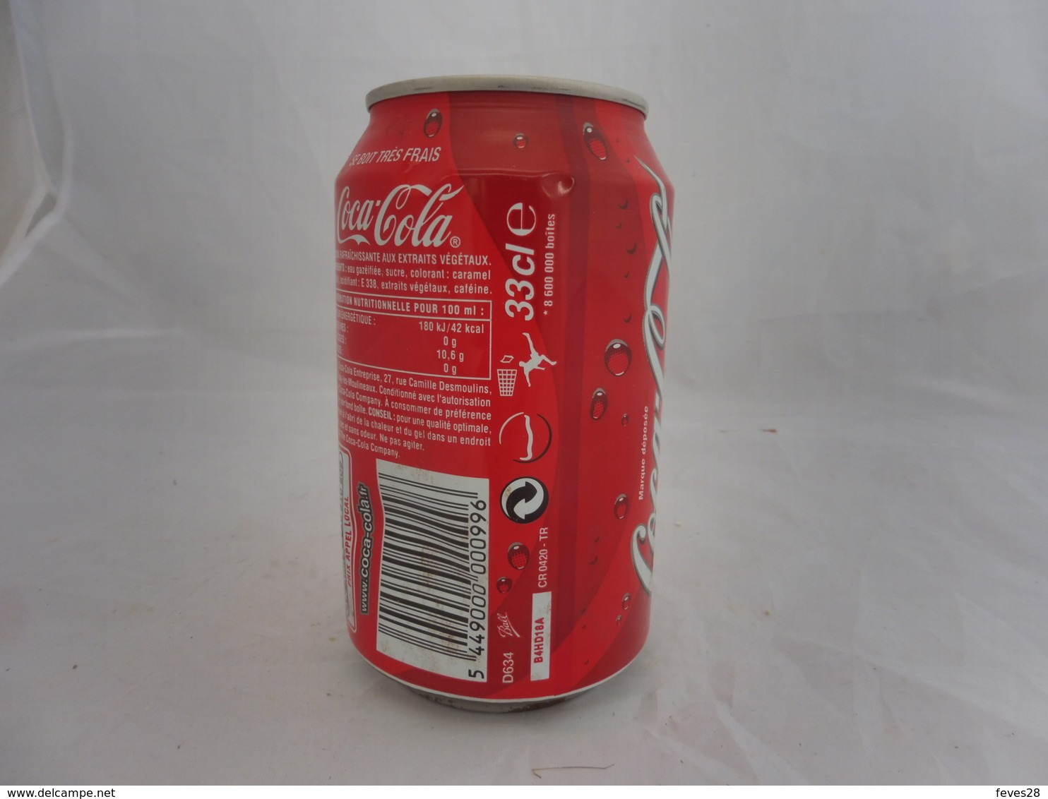 COCA COLA® CANETTE VIDE SERIE LIMITEE N°02/12 DAVID TREZEGUET 2005 FRANCE 33 Cl - Cannettes