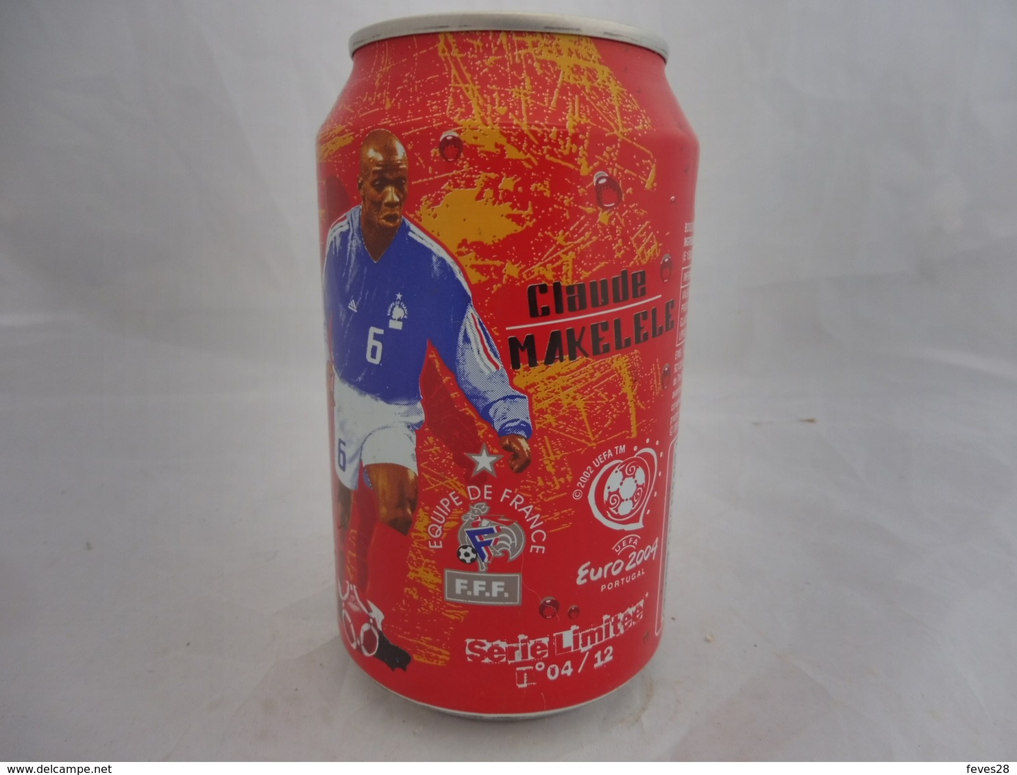 COCA COLA® CANETTE VIDE SERIE LIMITEE N°04/12 CLAUDE MAKELELE 2005 FRANCE 33 Cl - Cannettes