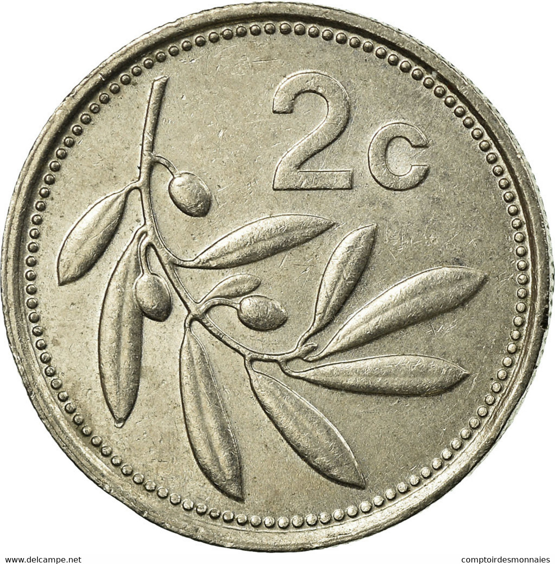 Monnaie, Malte, 2 Cents, 1991, TTB, Copper-nickel, KM:94 - Malte