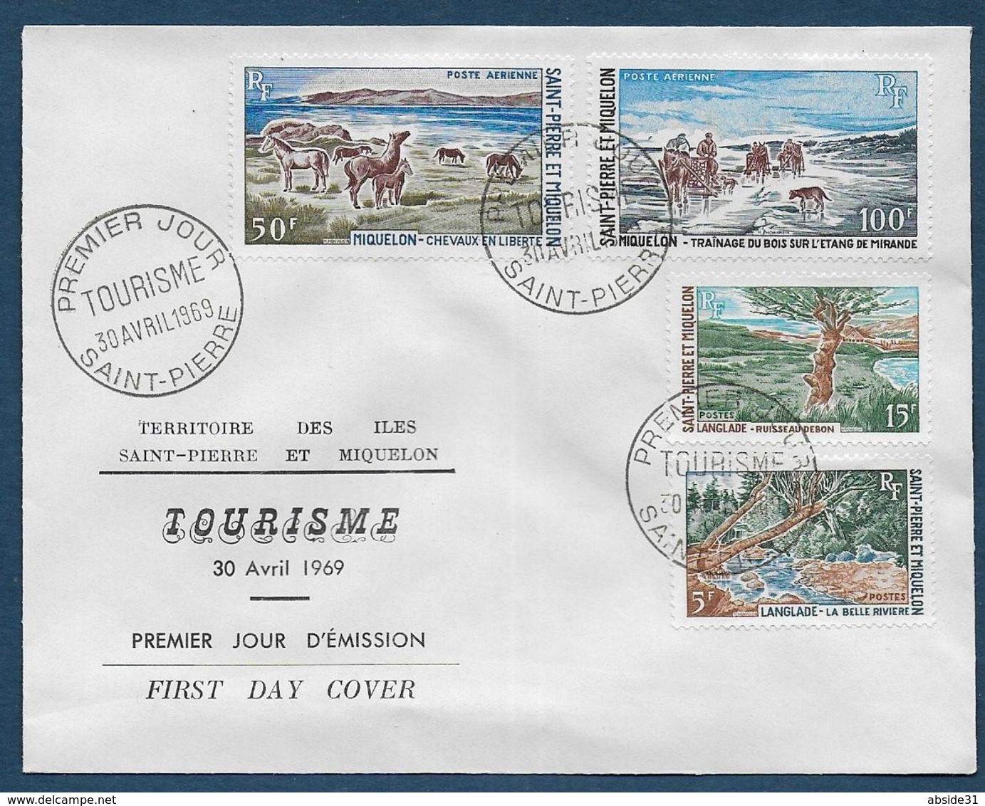 St Pierre Et Miquelon - N° 385 / 386 + PA  44 / 45  Sur FDC - ( Cote Des Timbres Oblitérés  32,00 € ) - FDC