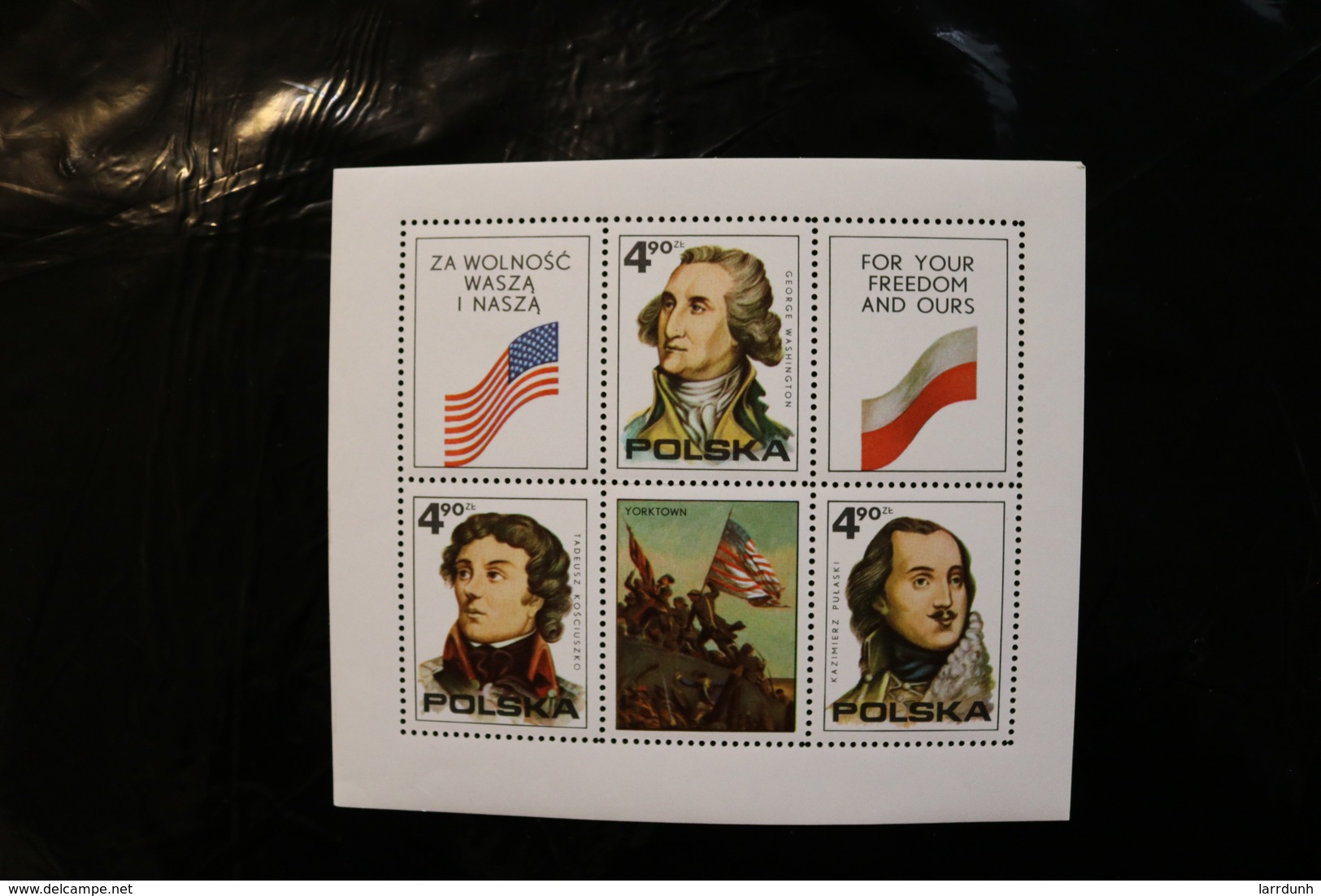 Poland 2122 American Revolution Bicent Washington More Souvenir Sheet Block MNH 1976 A04s - Blocks & Sheetlets & Panes