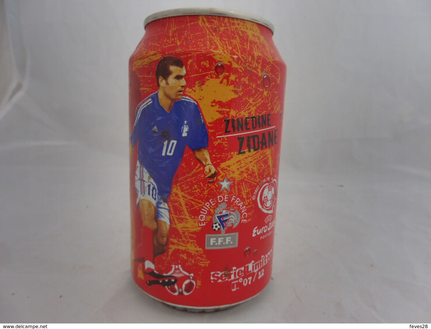 COCA COLA® CANETTE VIDE SERIE LIMITEE N°07/12 ZINEDINE ZIDANE 2005 FRANCE 33 Cl - Cannettes