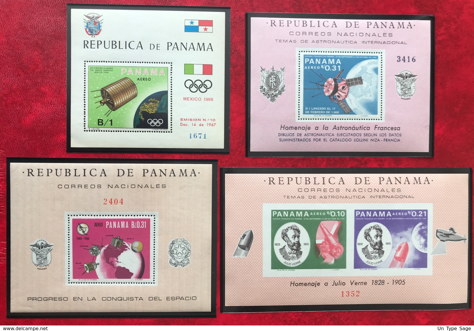 Space, Espace - Panama - Lot De 8 Blocs Feuillets Neufs - Kennedy - 3 Photos - (S234) - Sud America