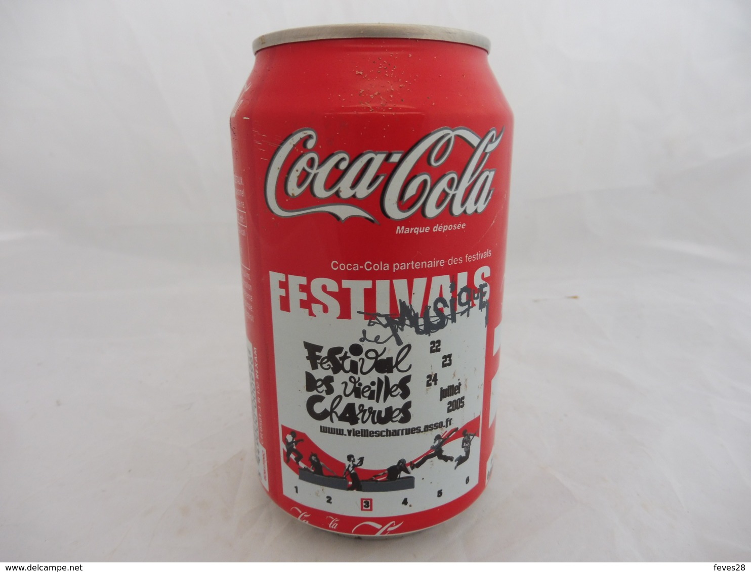 COCA COLA® CANETTE VIDE FESTIVAL MUSIQUE JUILLET 2005 N°3 EDITION SPECIALE 2006 FRANCE 33 Cl - Cans