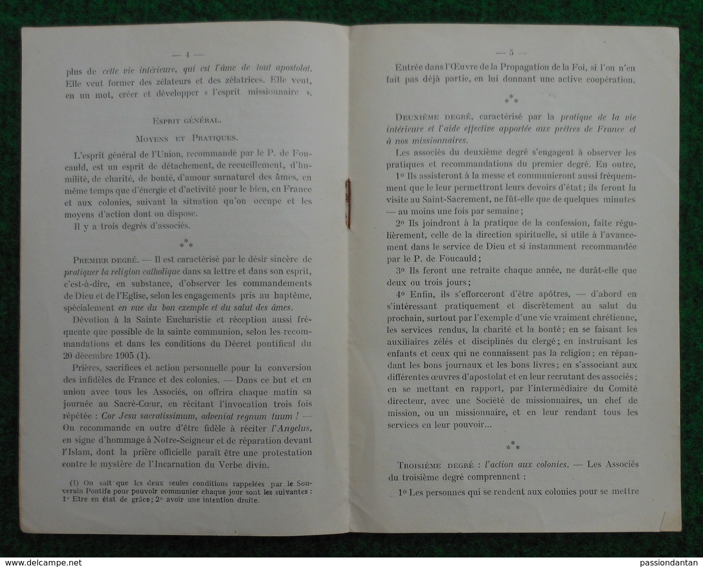 Fascicule De L'Union Missionnaire - Statuts - Association Charles De Foucauld - Année 1919 - 1901-1940