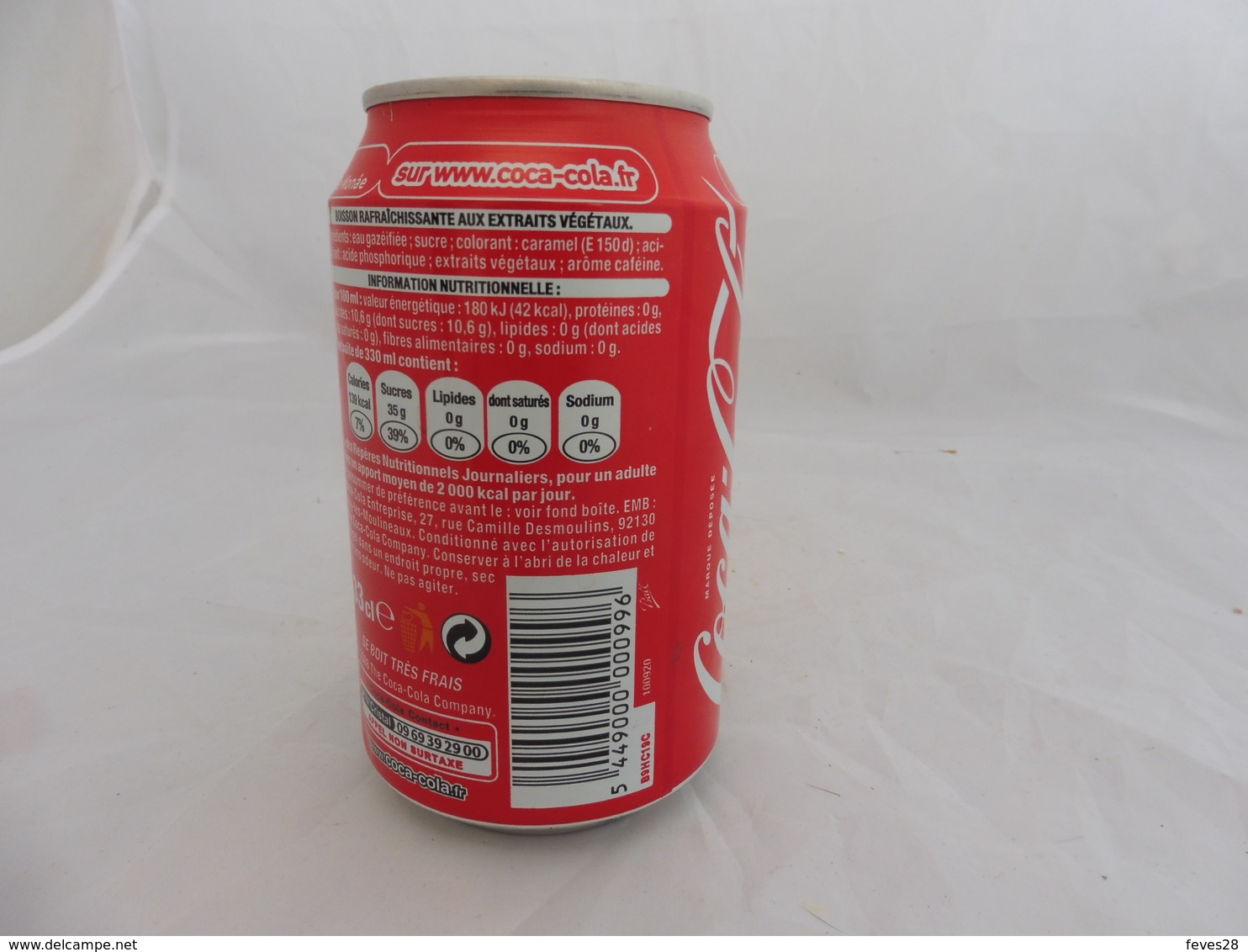 COCA COLA® CANETTE VIDE PASSEZ EN MODE POSITIF! 2010 FRANCE 33 Cl - Latas