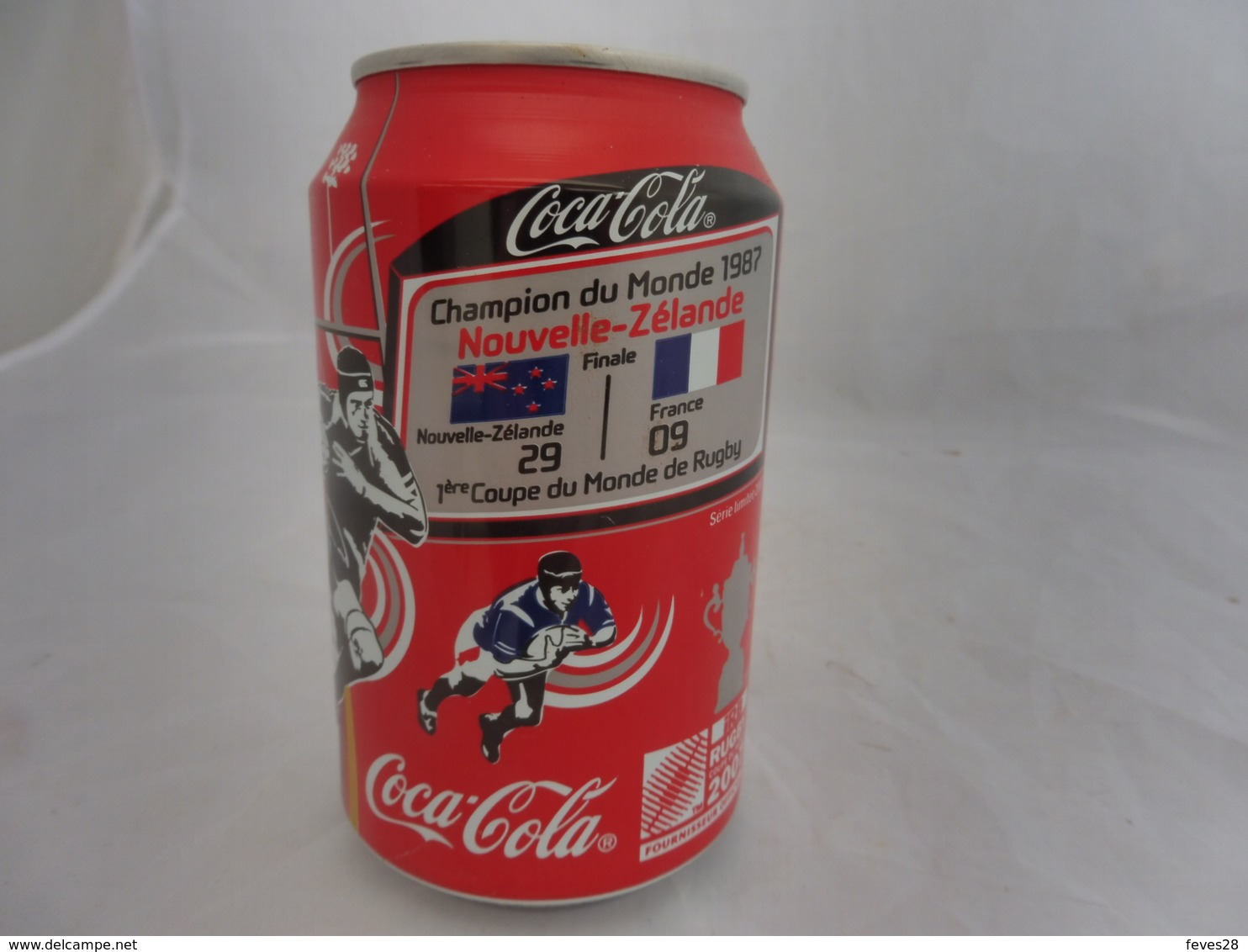 COCA COLA® CANETTE VIDE CHAMPION DU MONDE RUGBY 1987 NOUVELLE-ZELANDE FRANCE SERIE LIMITEE 2007 FRANCE 33 Cl - Blikken