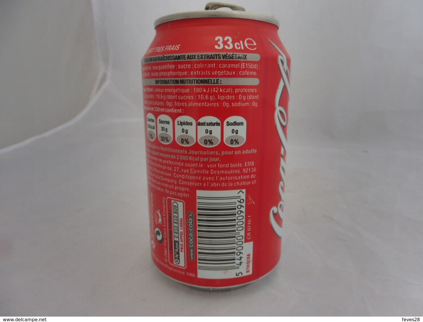 COCA COLA® CANETTE VIDE CHAMPION DU MONDE RUGBY 1987 NOUVELLE-ZELANDE FRANCE SERIE LIMITEE 2007 FRANCE 33 Cl - Cans