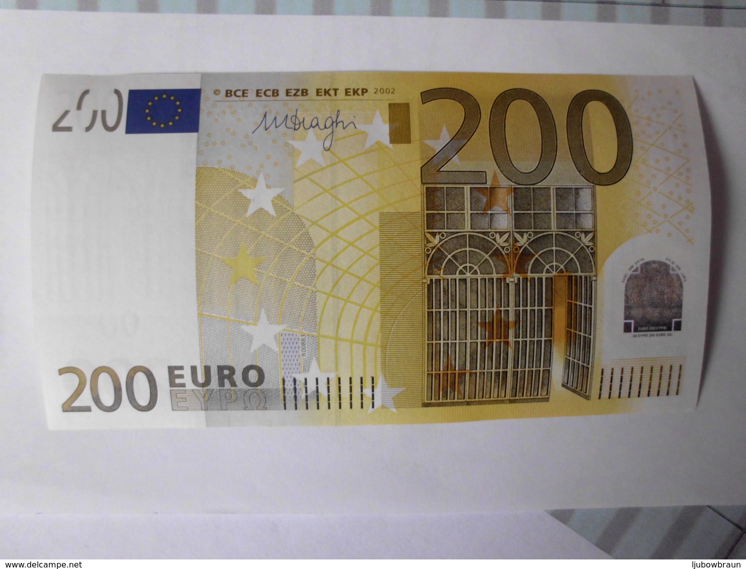 200 Euro-Schein X ( R008) Unc. Draghi. Preis Pro Schein - 200 Euro