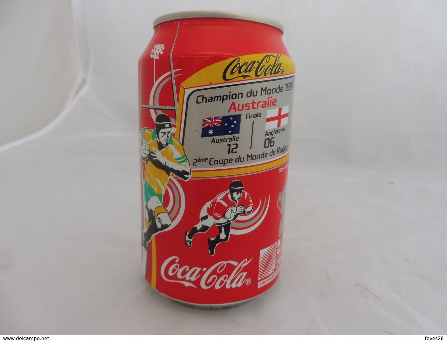 COCA COLA® CANETTE VIDE CHAMPION DU MONDE RUGBY 1991 AUSTRALIE ANGLETERRE SERIE LIMITEE 2007 FRANCE 33 Cl - Scatole E Lattine In Metallo