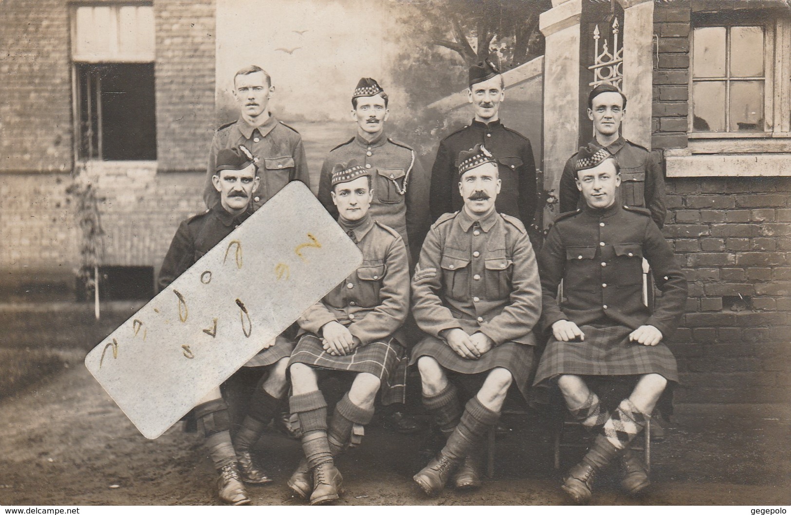 MUENSTER  - Groupe De Militaires écossais ( Scottish Soldiers ) Qui Posent En 1917 ( Carte Photo ) - Münster