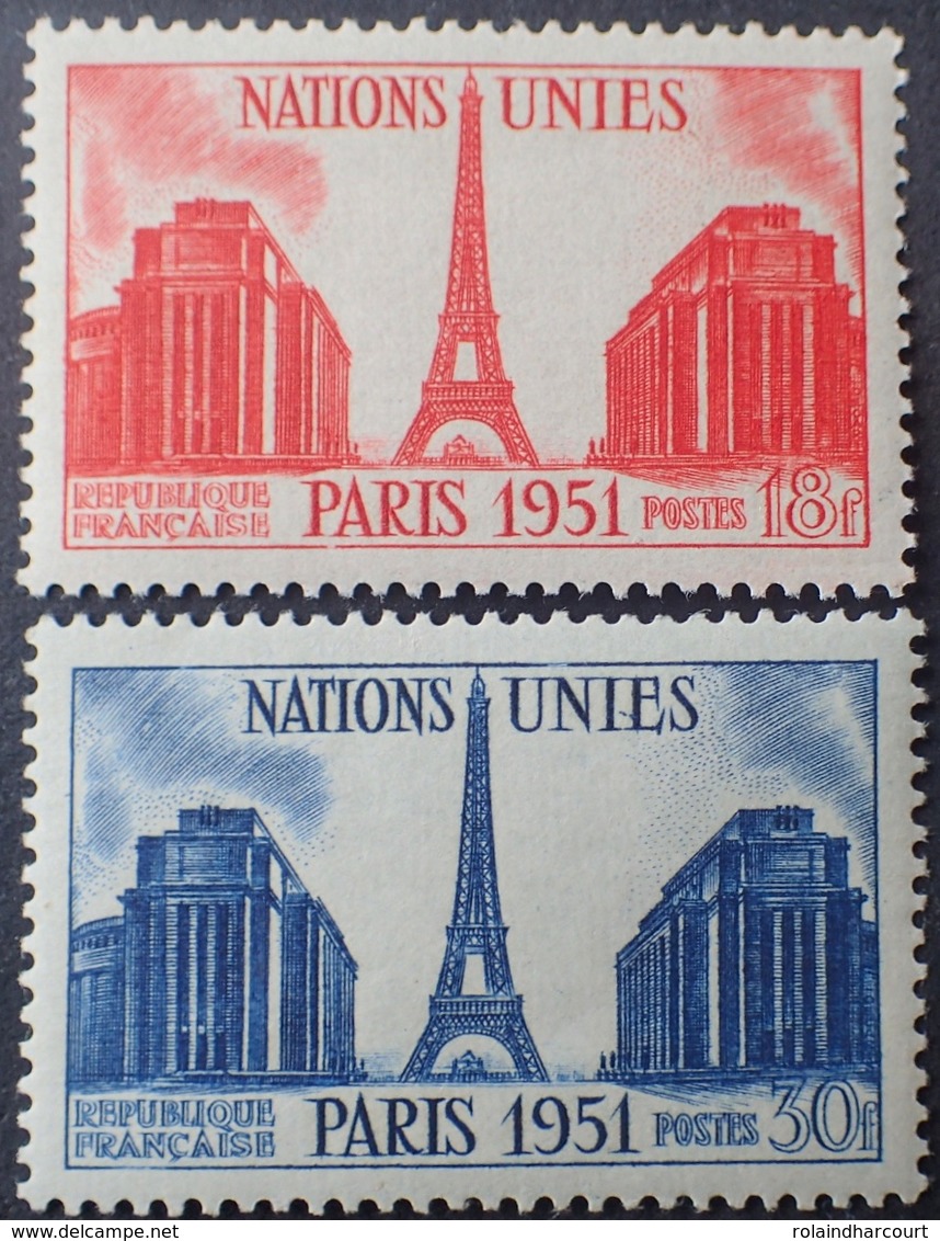 R1949/695 - NATIONS UNIES / PARIS 1951 - N°911 à 912 NEUFS** - Unused Stamps