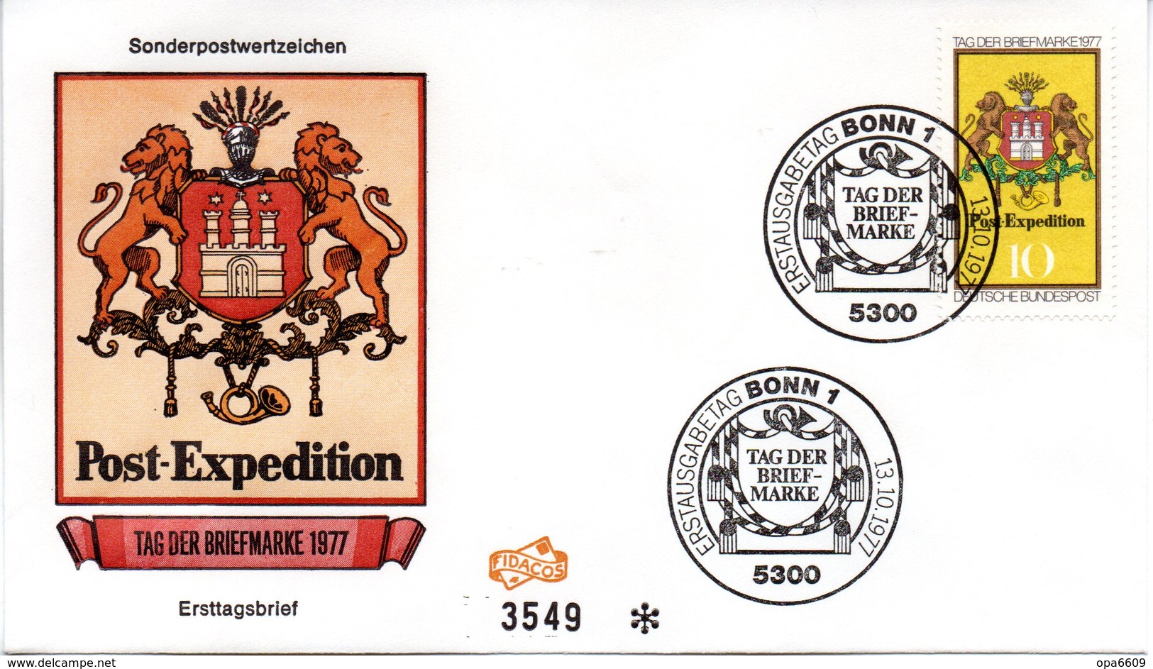 BRD Schmuck-FDC "Tag Der Briefmarke 1977", Mi. 948 ESSt 13.10.1977 BONN 1 - Altri & Non Classificati