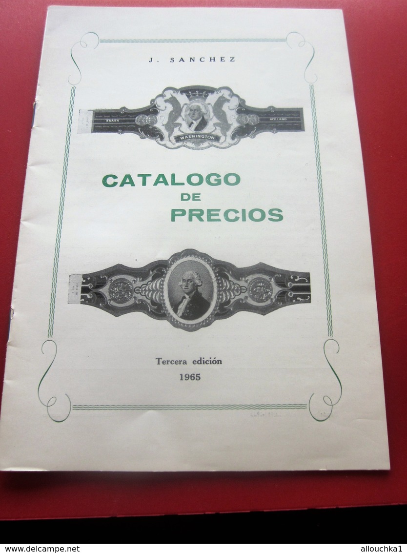 ANILLOS DE CIGARO CATALOGO DE PRECIOS BAGUES CIGARES Facturas De Papel Antiguas Y Documentos Comerciales De España-1965 - Espagne