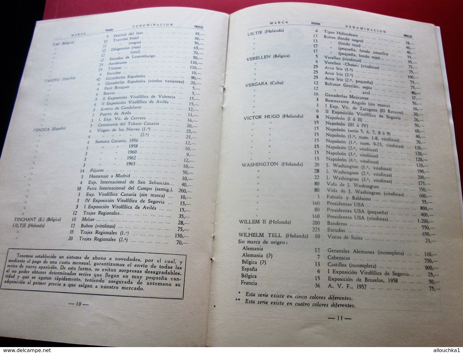 ANILLOS DE CIGARO CATALOGO DE PRECIOS BAGUES CIGARES Facturas de papel antiguas y documentos comerciales de España-1965