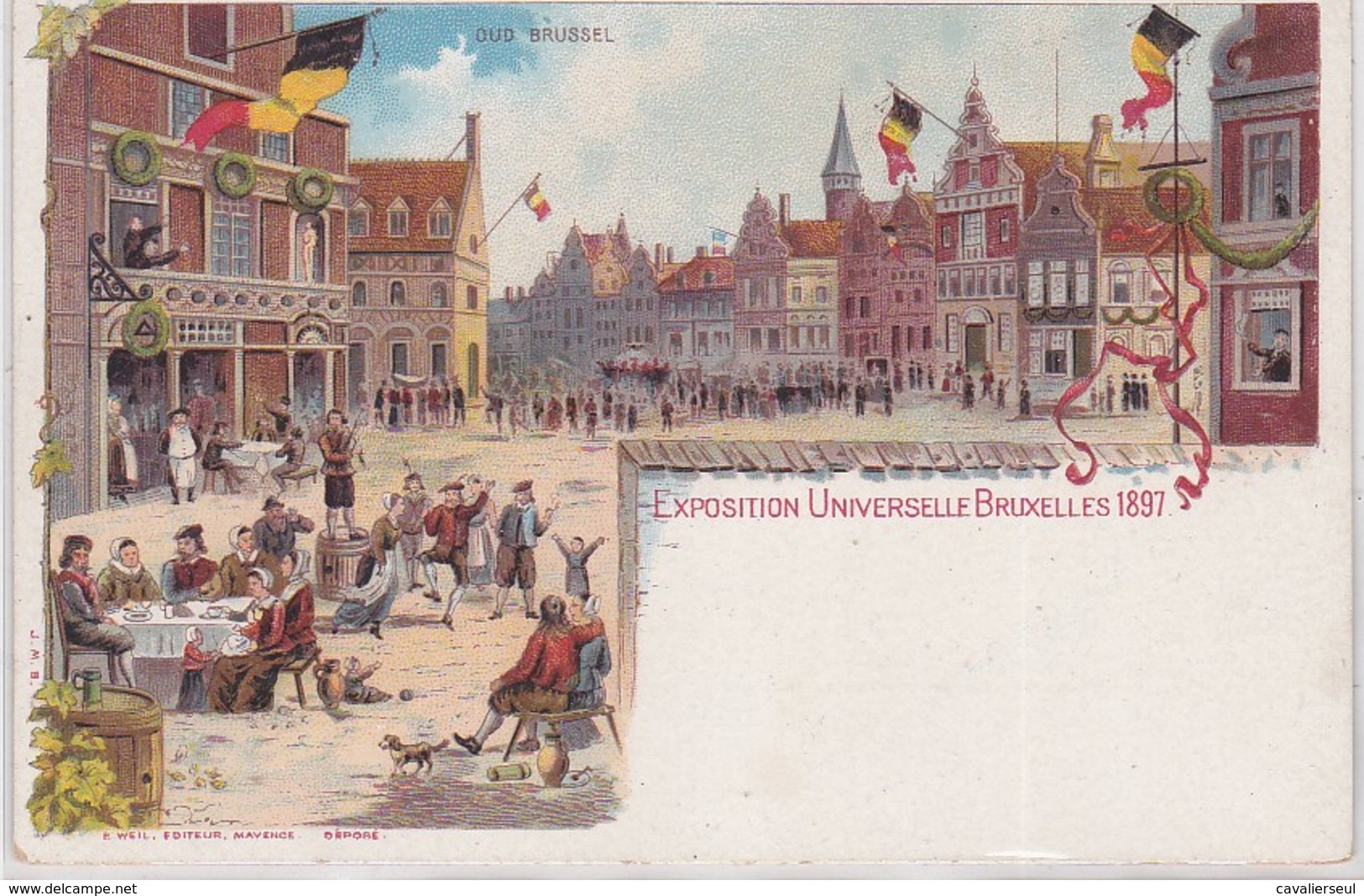 CP  - EXPO. UNIV.  BRUXELLES 1897 - Fêtes, événements