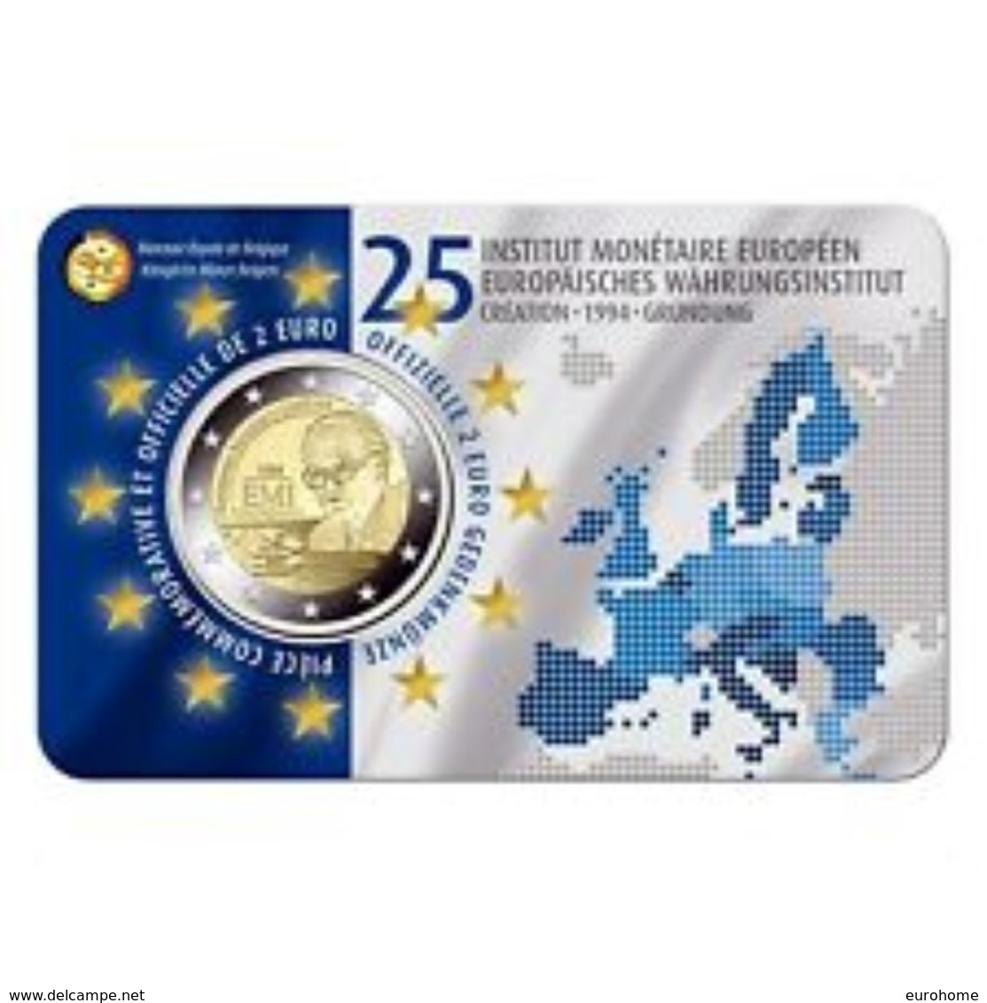 Belgie 2019  2 Euro Commemo 25 Jaar EMI    Version Français   In Coincart   Extreme Rare !!! - Belgien