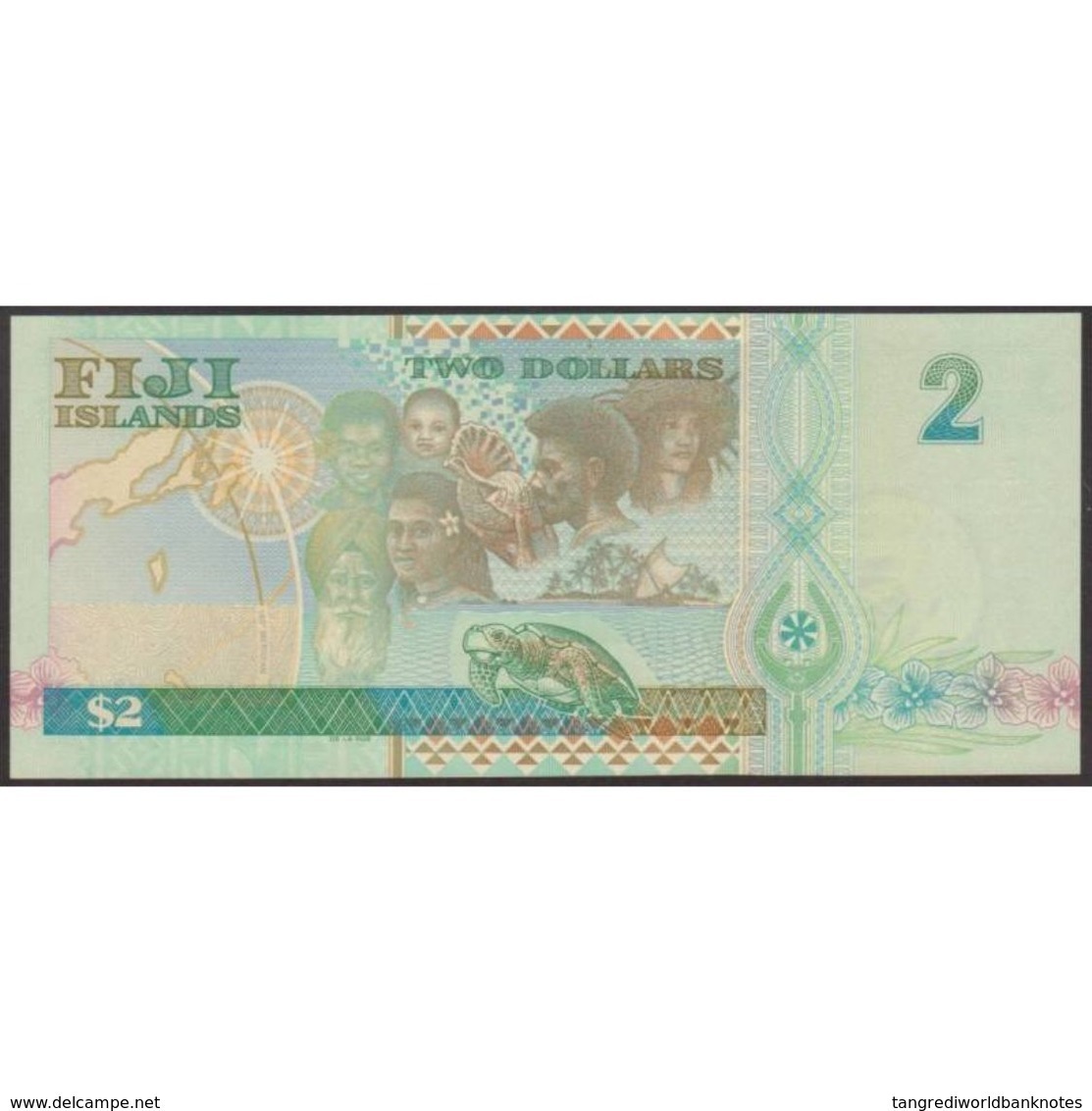 TWN - FIJI ISLANDS 102a - 2 Dollars 2000 Prefix 2K - Signature: Kubuabola﻿ UNC - Fiji