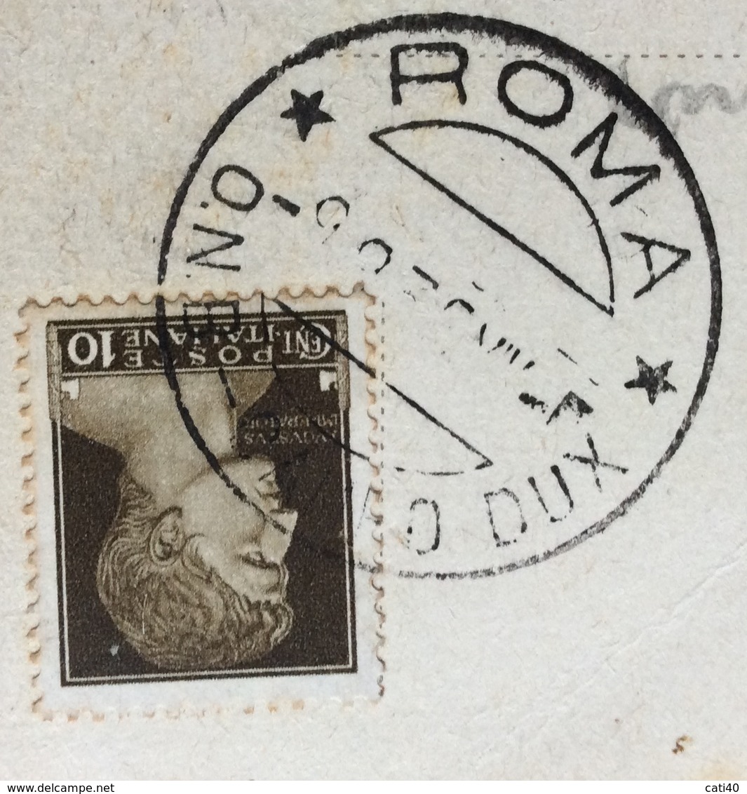 FASCISMO ROMA  O.N.B.  CAMPO DUX 9/8/36 - XIV  CARTOLINA PER  S.AGOSTINO FERRARA - Storia