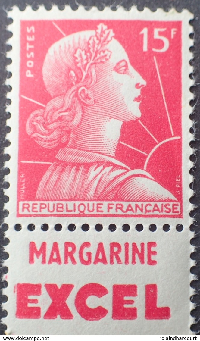 R1949/713 - 1955 - MARIANNE DE MULLER - N°1011 NEUF** BANDE PUBLICITAIRE : MARGARINE EXCEL - Other & Unclassified