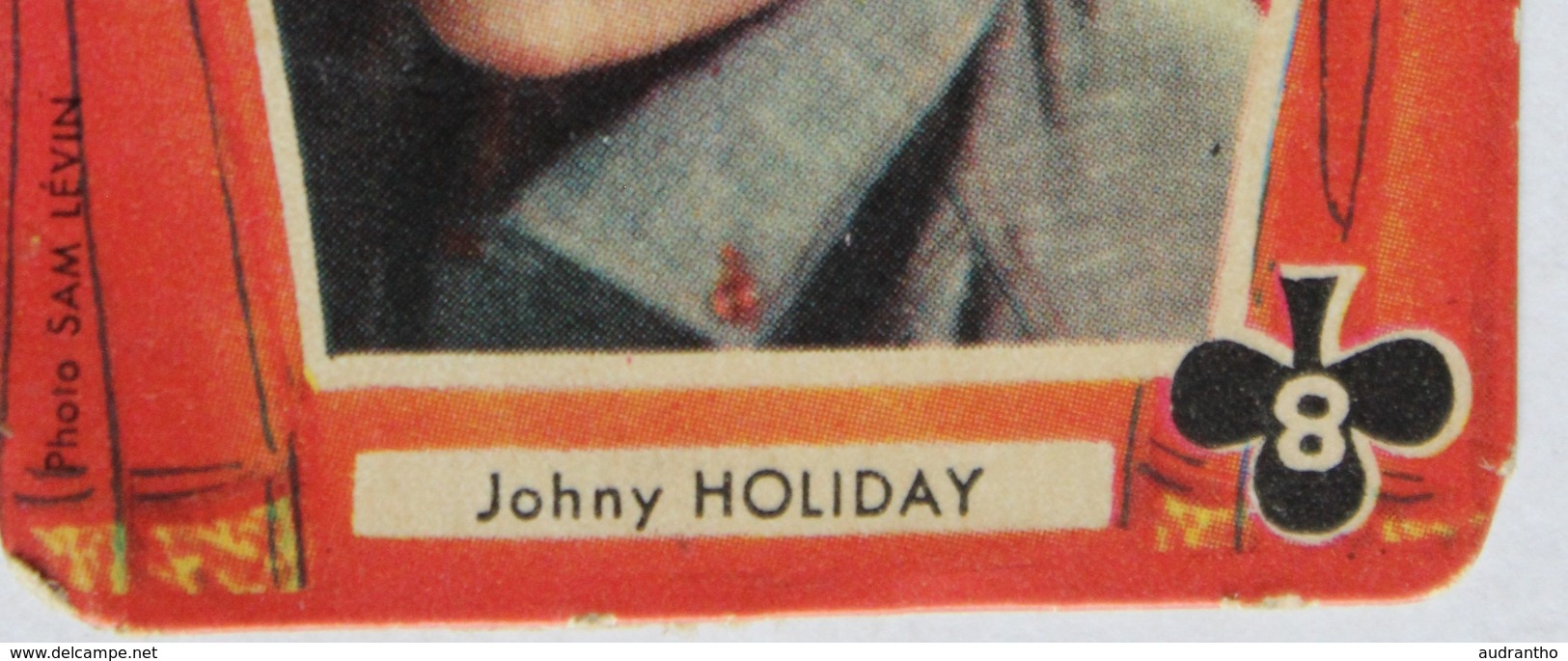 Très Rare Carte à Jouer écrite Johny Holiday Johnny Hallyday Très Jeune - Andere Producten