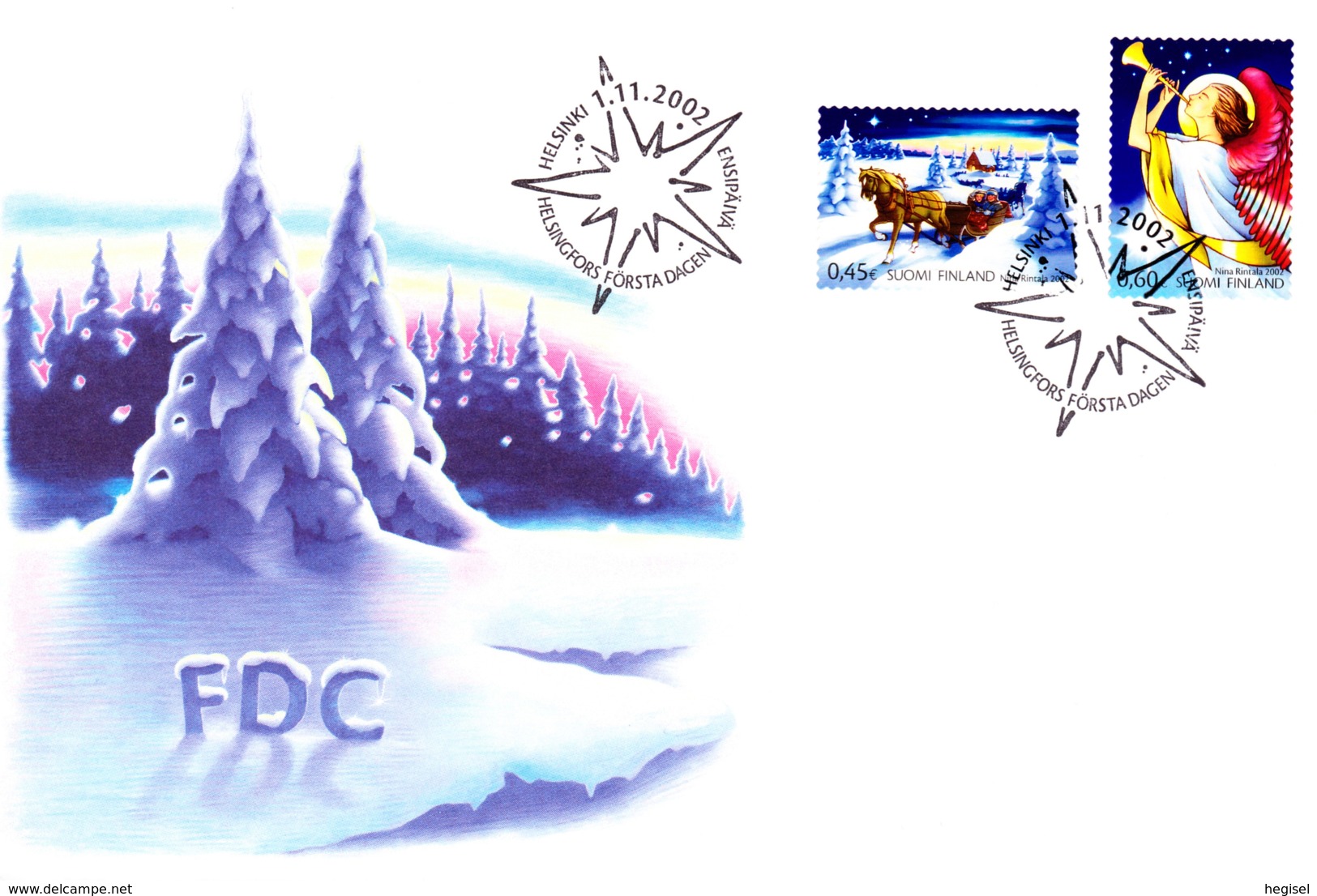 2002, Suomi, "Weihnachten", SST., FDC - Weihnachten