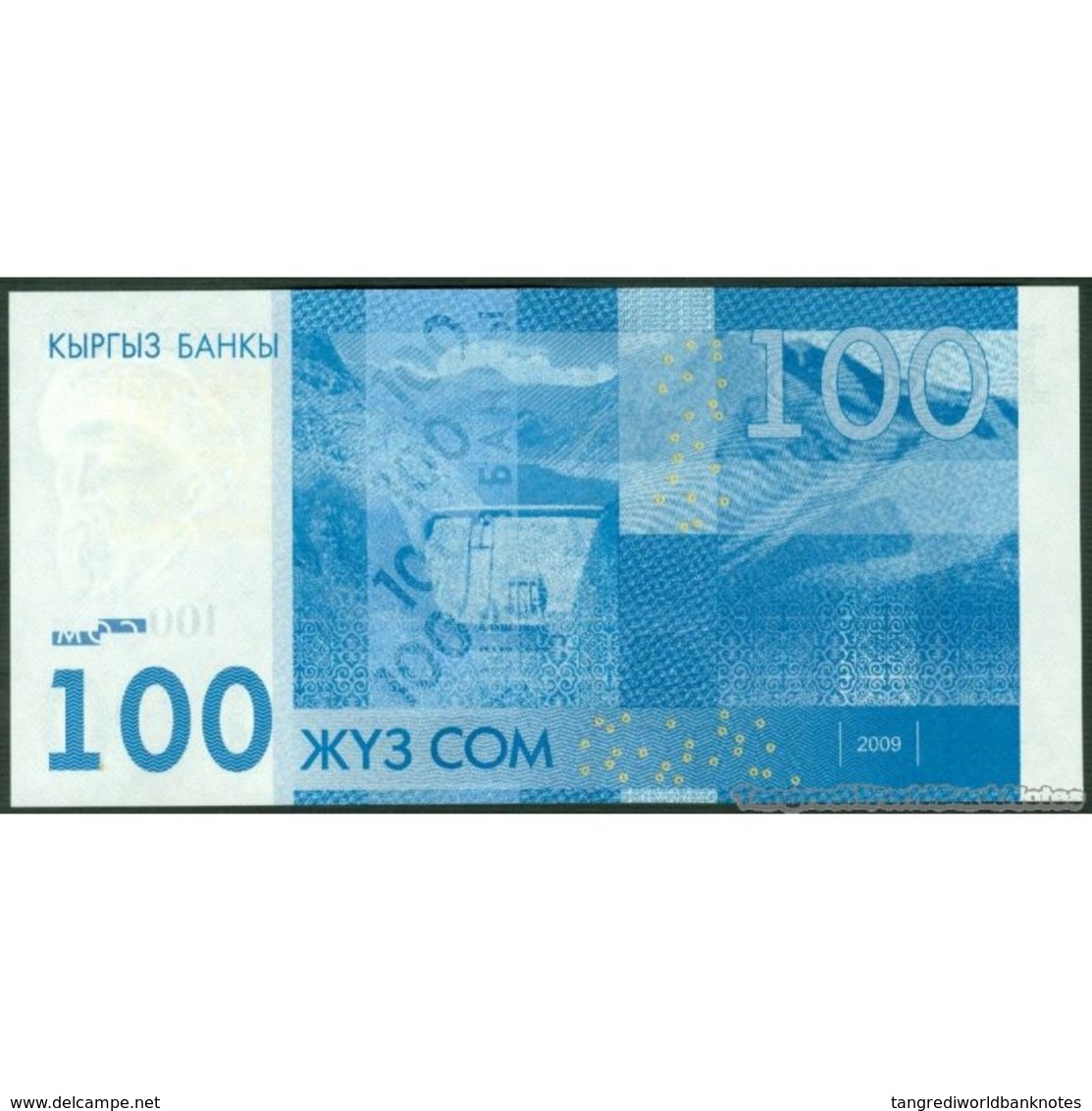 TWN - KYRGYZSTAN 26a - 100 Som 2009 Prefix CB UNC - Kirghizistan