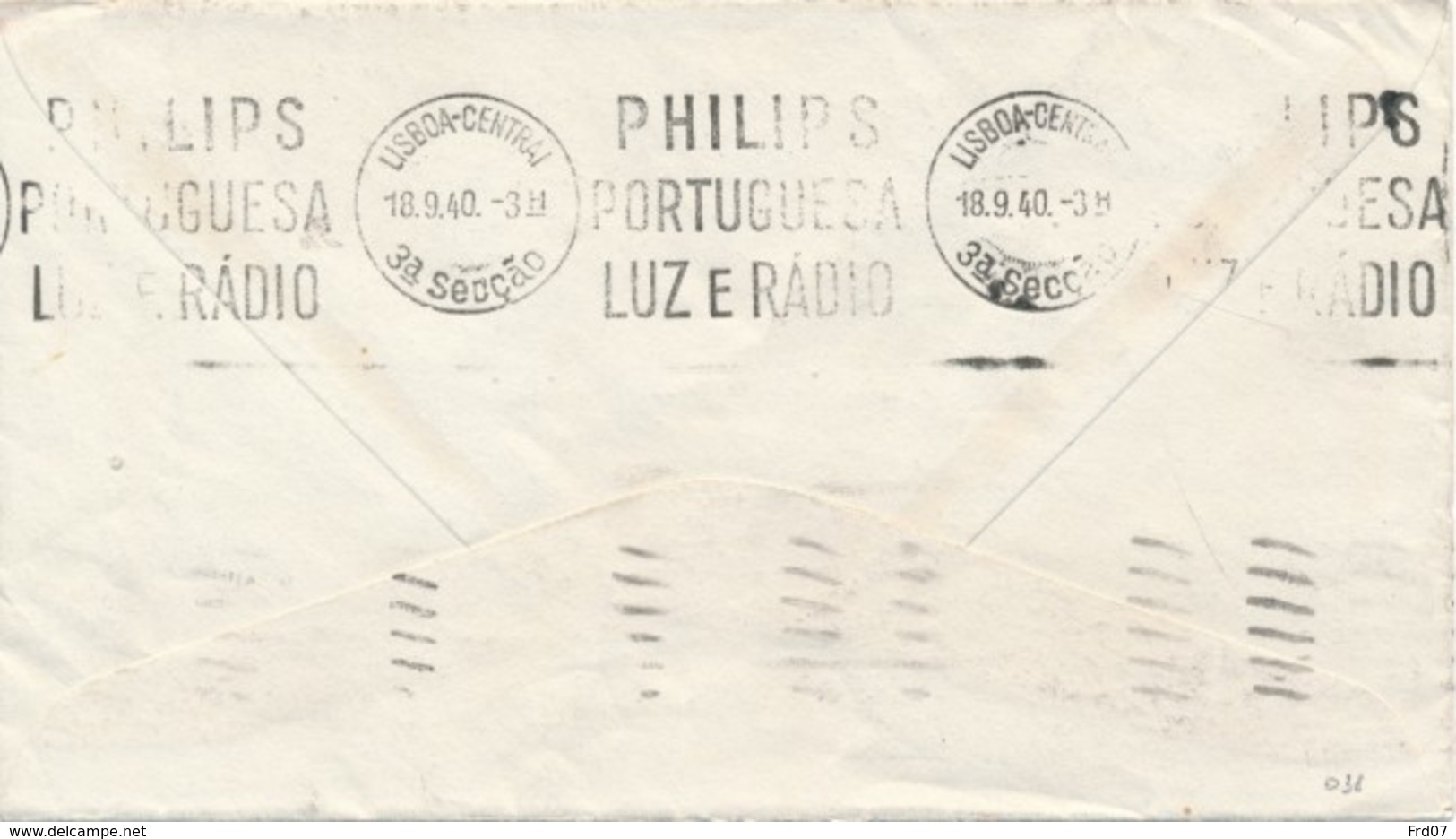 Par Avion - By Air Mail - USA Springfield Tenn. Sep 7 1940 Vers La Suisse Via Lissabon 18.9.40 / Philips Radio - 2c. 1941-1960 Brieven