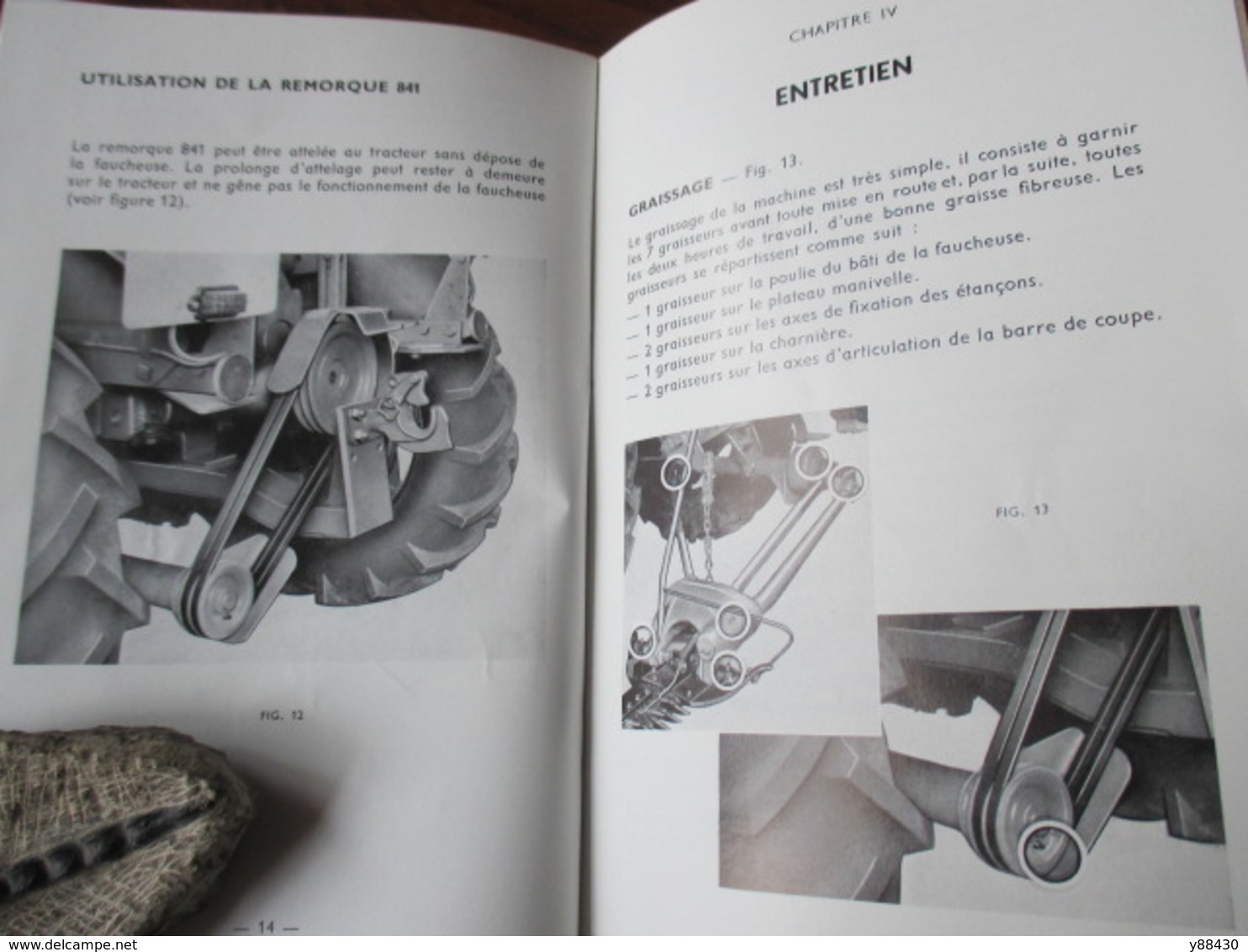 Livret pour FAUCHEUSE  n° 861 des années 60 - MASSEY  FERGUSON - 24 pages - 13 photos