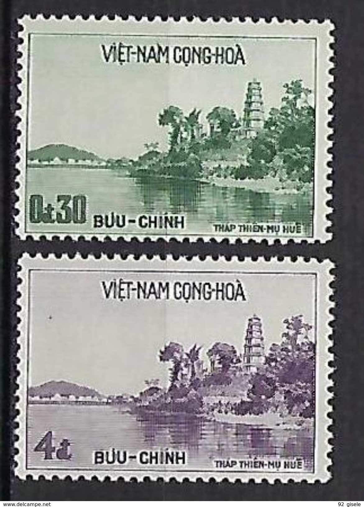 Viet-Sud YT 110 & 111 " Pagode " 1959 Neuf** MNH - Vietnam