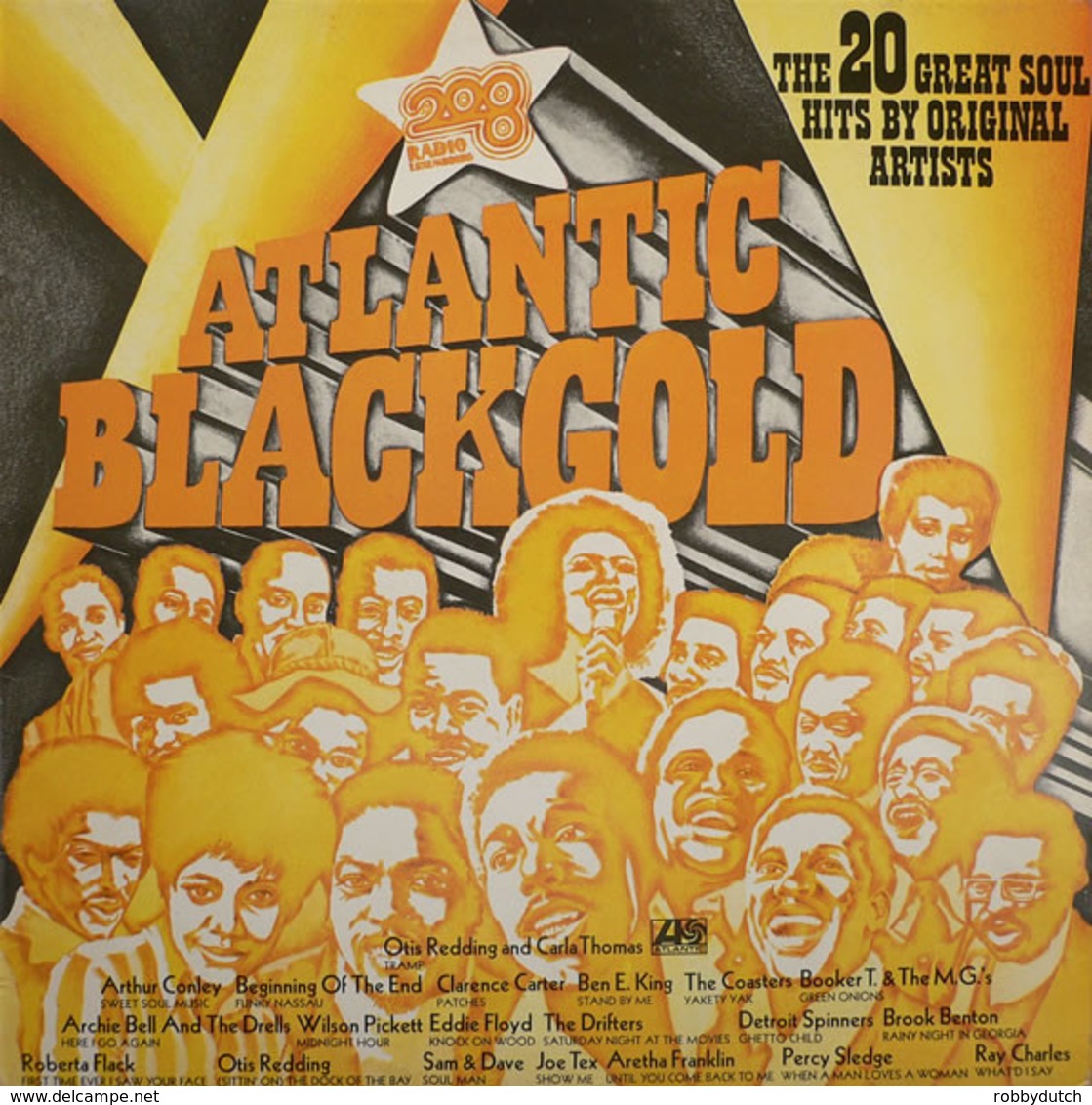 * LP *  ATLANTIC BLACK GOLD - (The 20 Great Soul Hits By Original Artists) Misprint. (England 1974 EX) - Soul - R&B