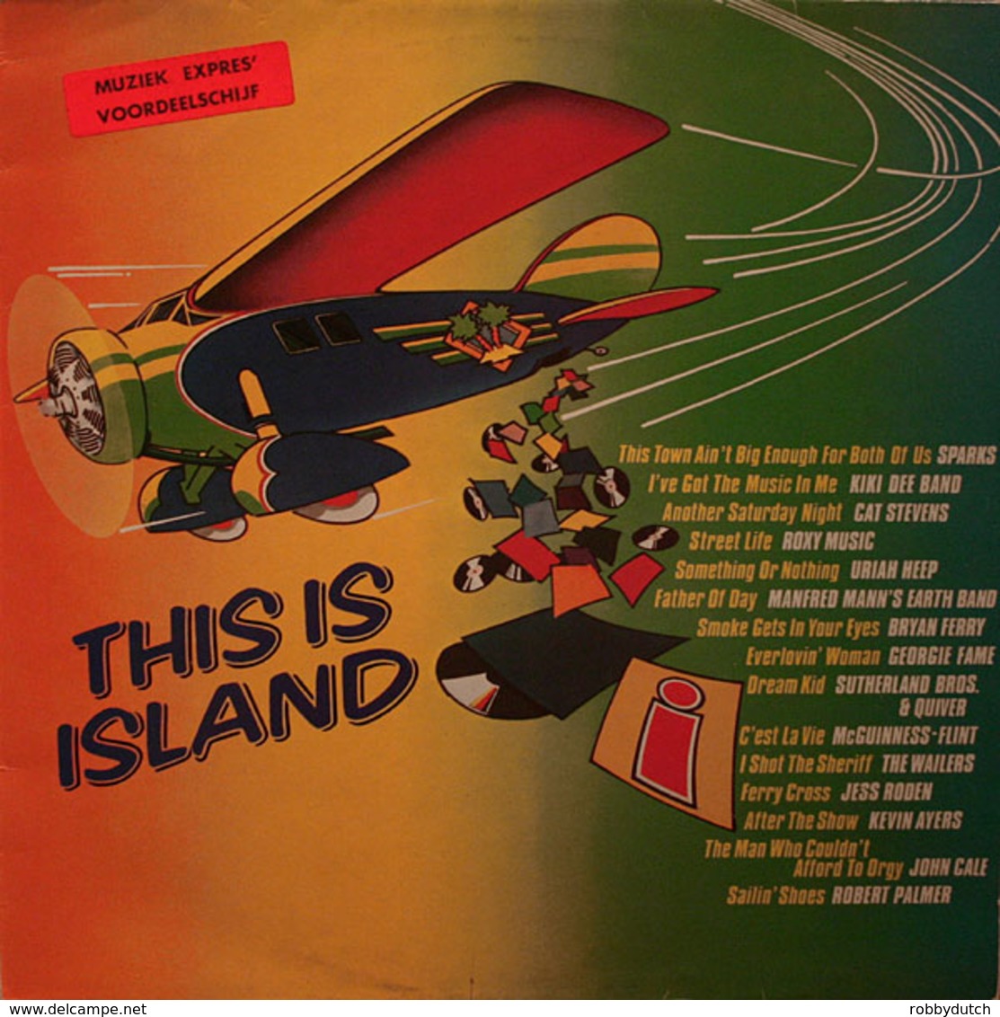 * LP *  THIS IS ISLAND - SPARKS, CAT STEVENS, ROXY MUSIC, URIAH HEEP, WAILERS A.o. (Holland 1974 EX-) - Compilaties