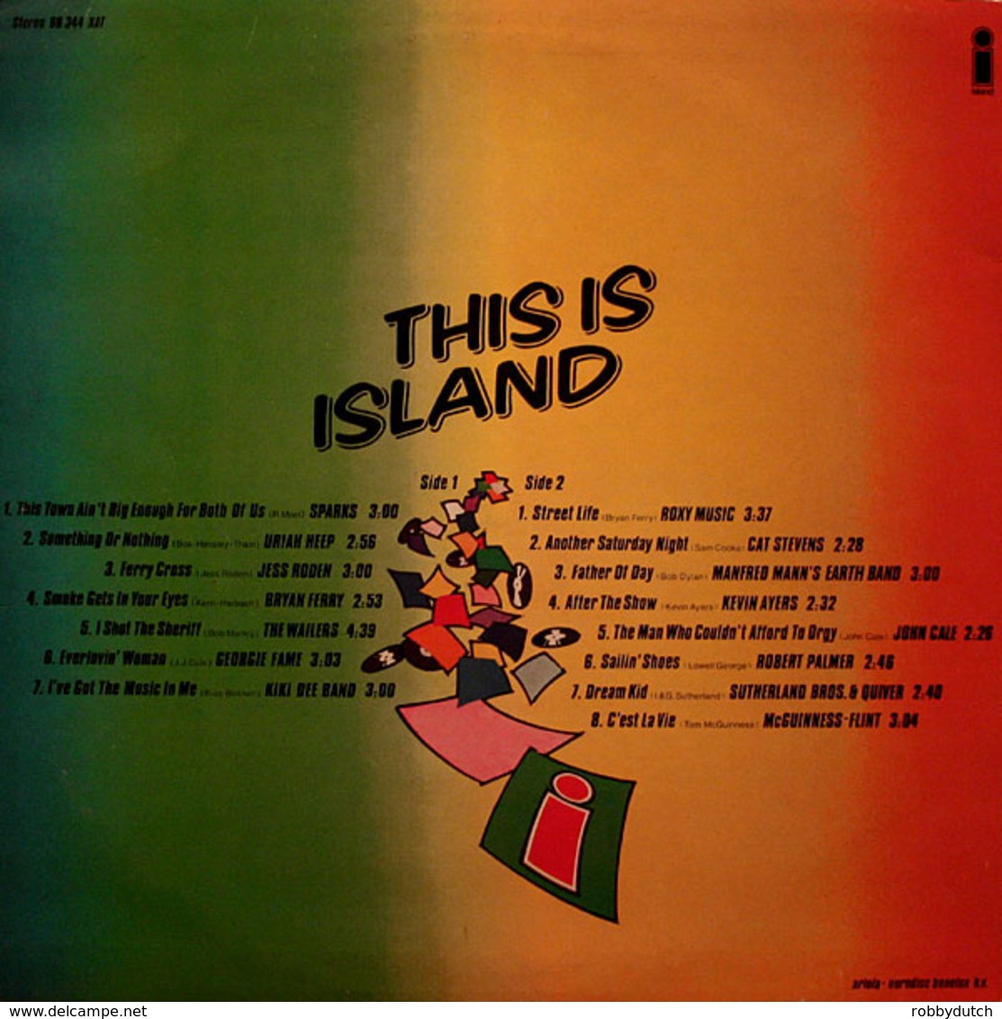 * LP *  THIS IS ISLAND - SPARKS, CAT STEVENS, ROXY MUSIC, URIAH HEEP, WAILERS A.o. (Holland 1974 EX-) - Compilaties
